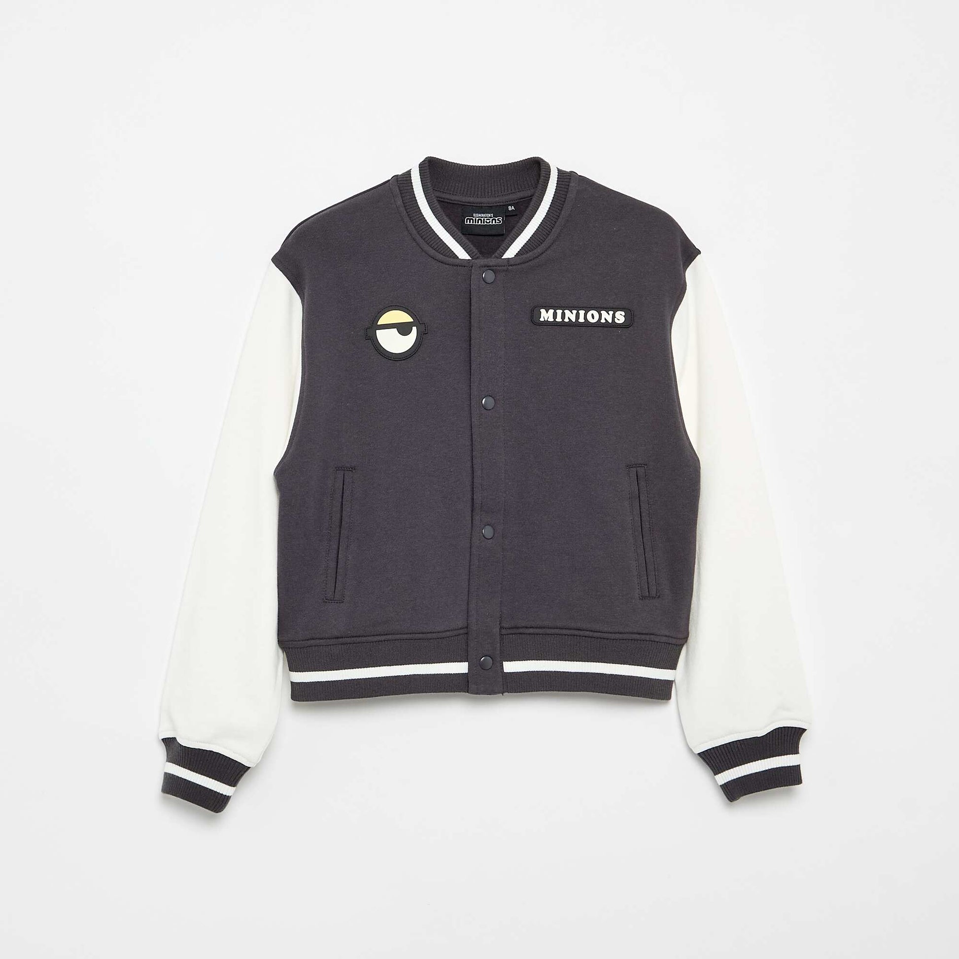 Sweat boutonné 'Minions' en molleton NOIR