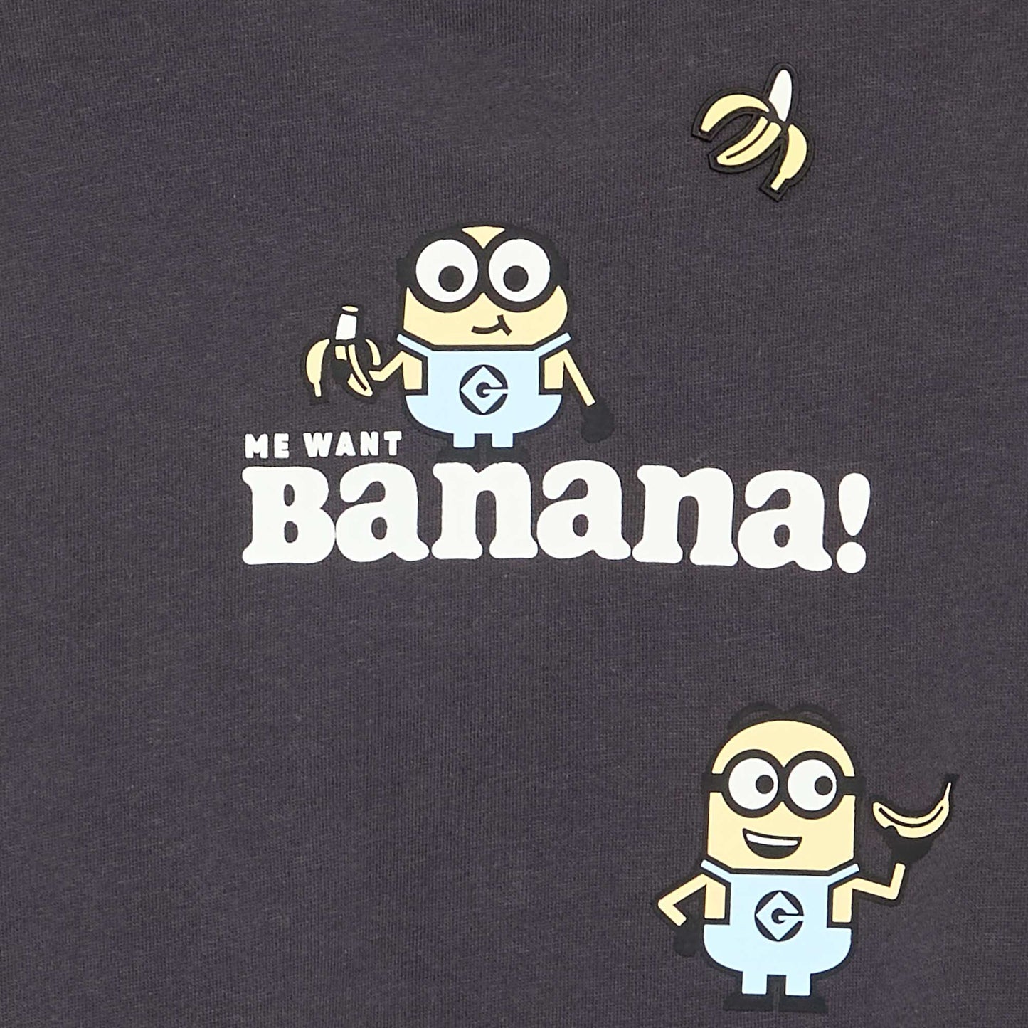 Sweat boutonné 'Minions' en molleton NOIR