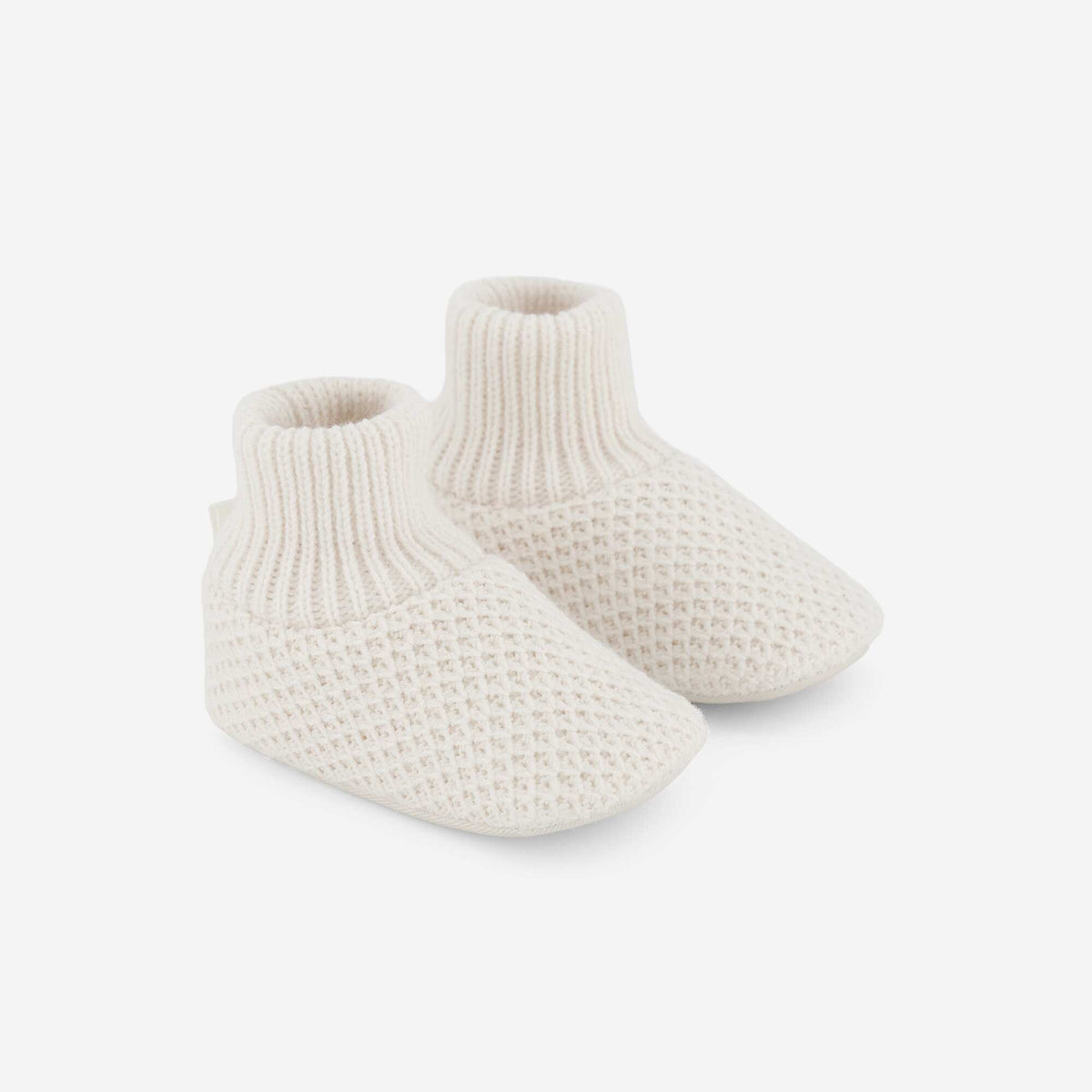 Chaussons montants en maille BEIGE