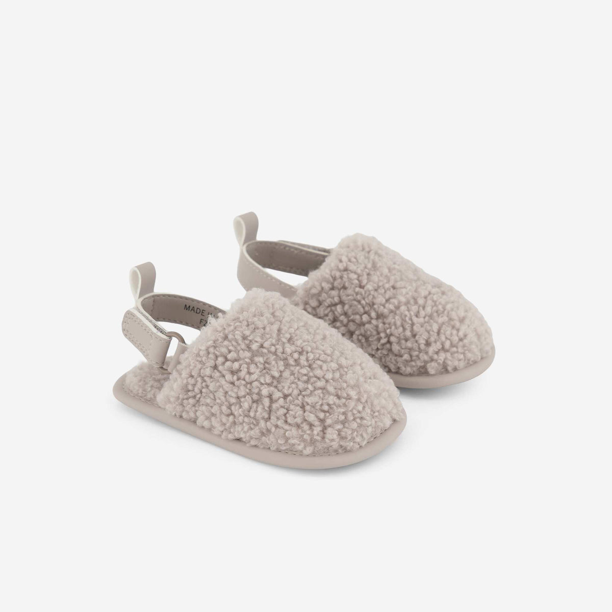 Chaussons mules avec brides de maintien BEIGE
