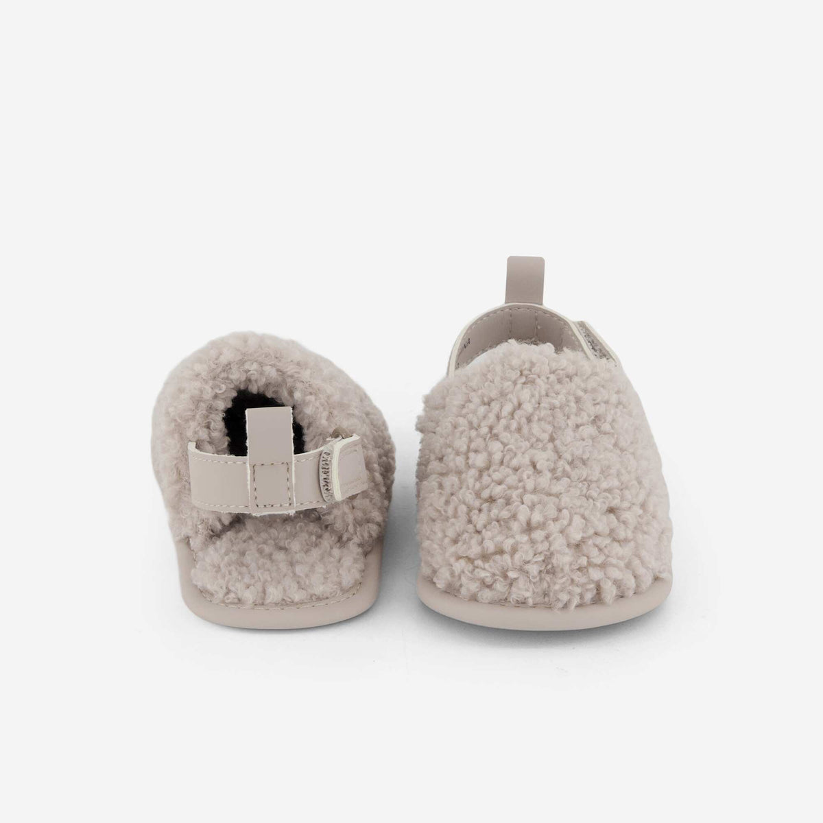 Chaussons mules avec brides de maintien BEIGE