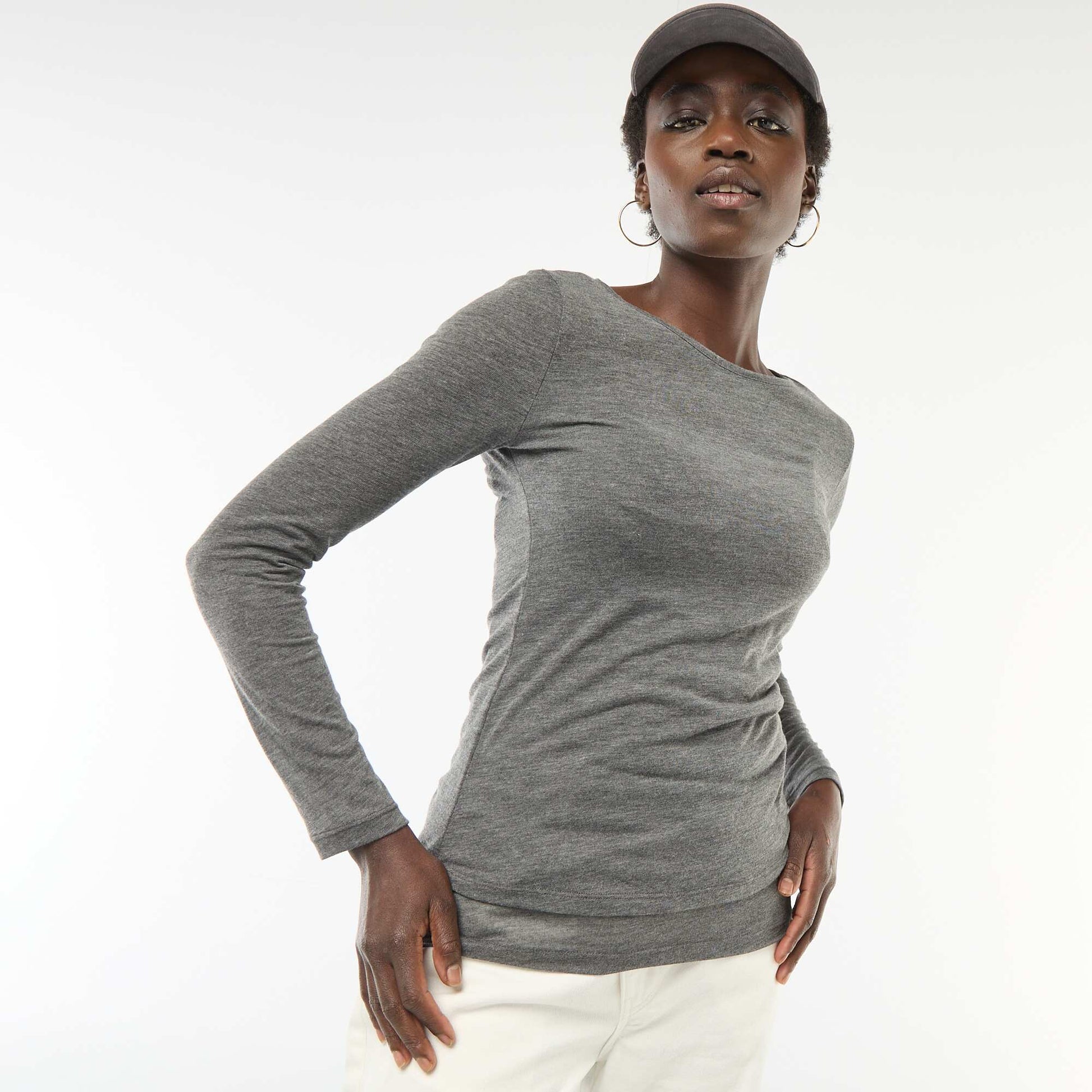 T-shirt débardeur 2-en-1 GRIS
