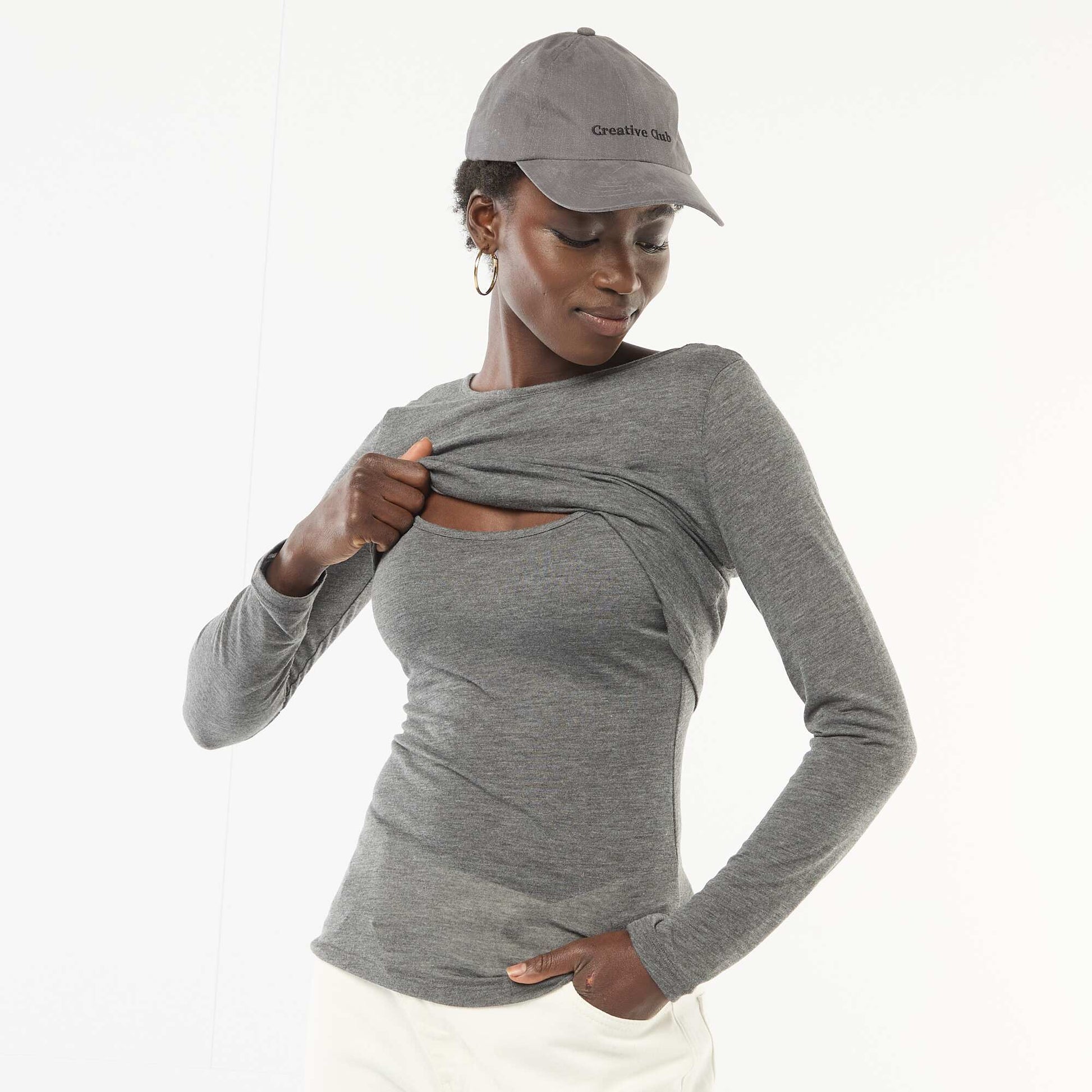 T-shirt débardeur 2-en-1 GRIS