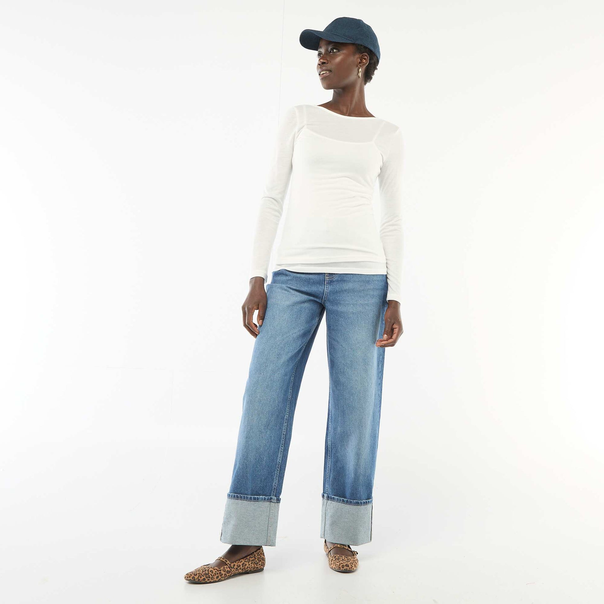 T-shirt débardeur 2-en-1 BLANC