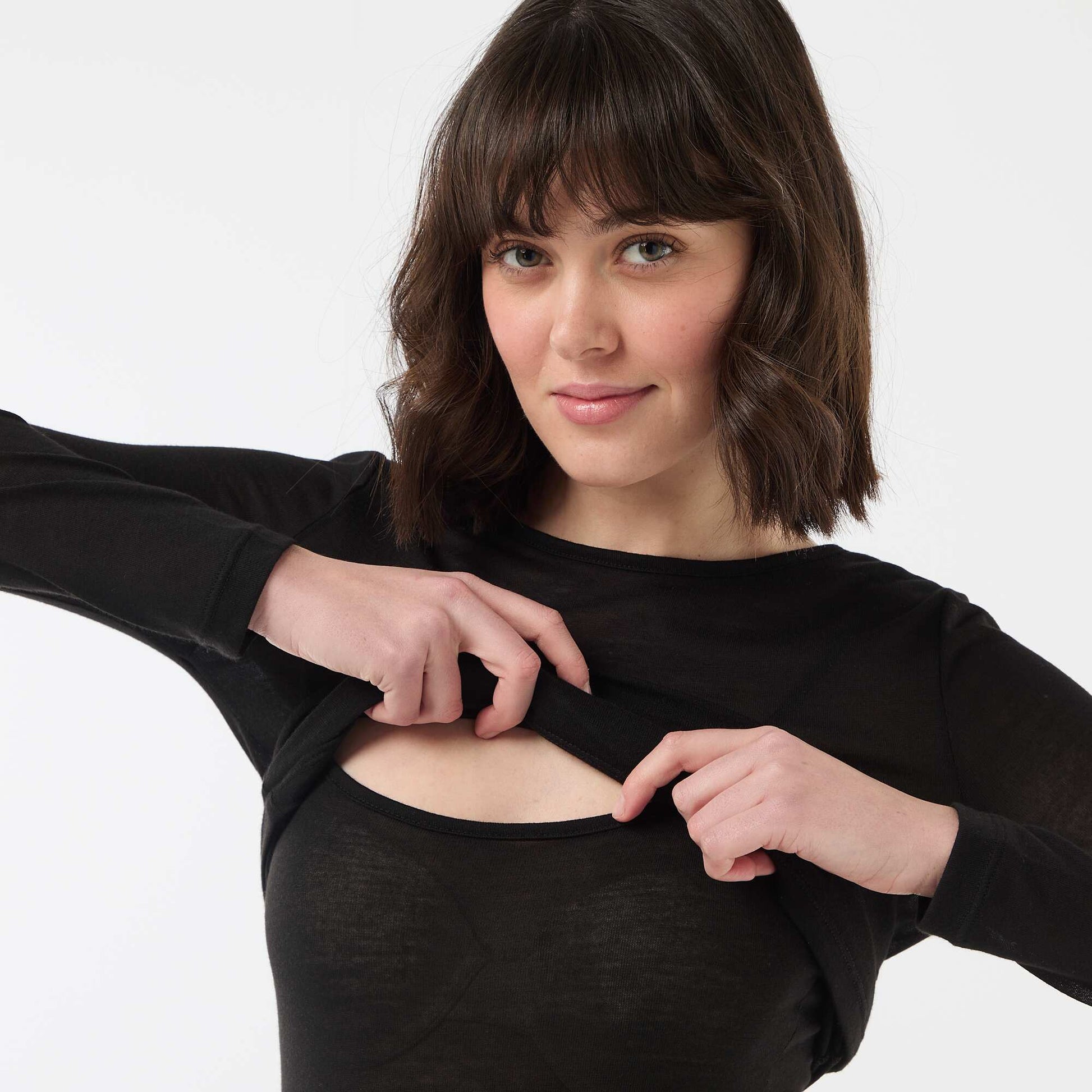 T-shirt débardeur 2-en-1 NOIR