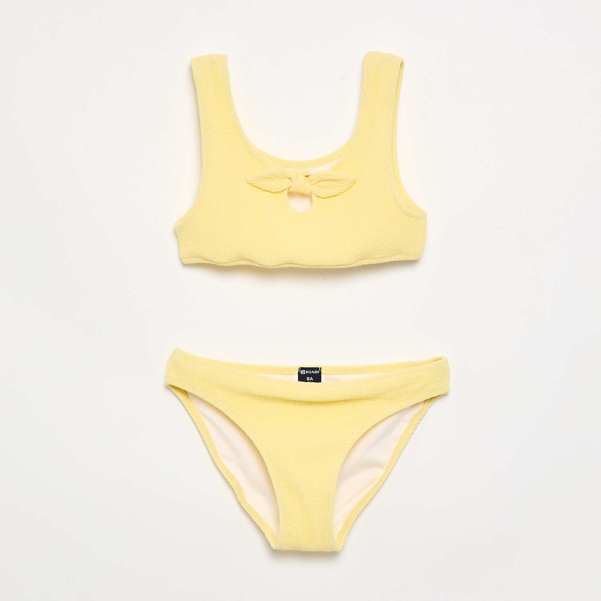 Maillot de bain 2 pièces avec nœud JAUNE