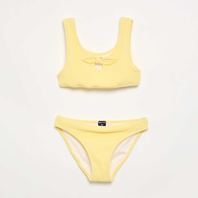 Maillot de bain 2 pièces avec nœud JAUNE