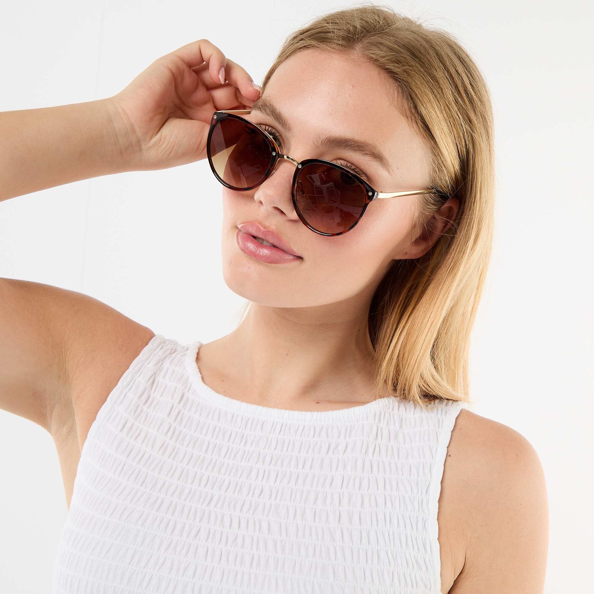 T-shirt sans manches stretch BLANC