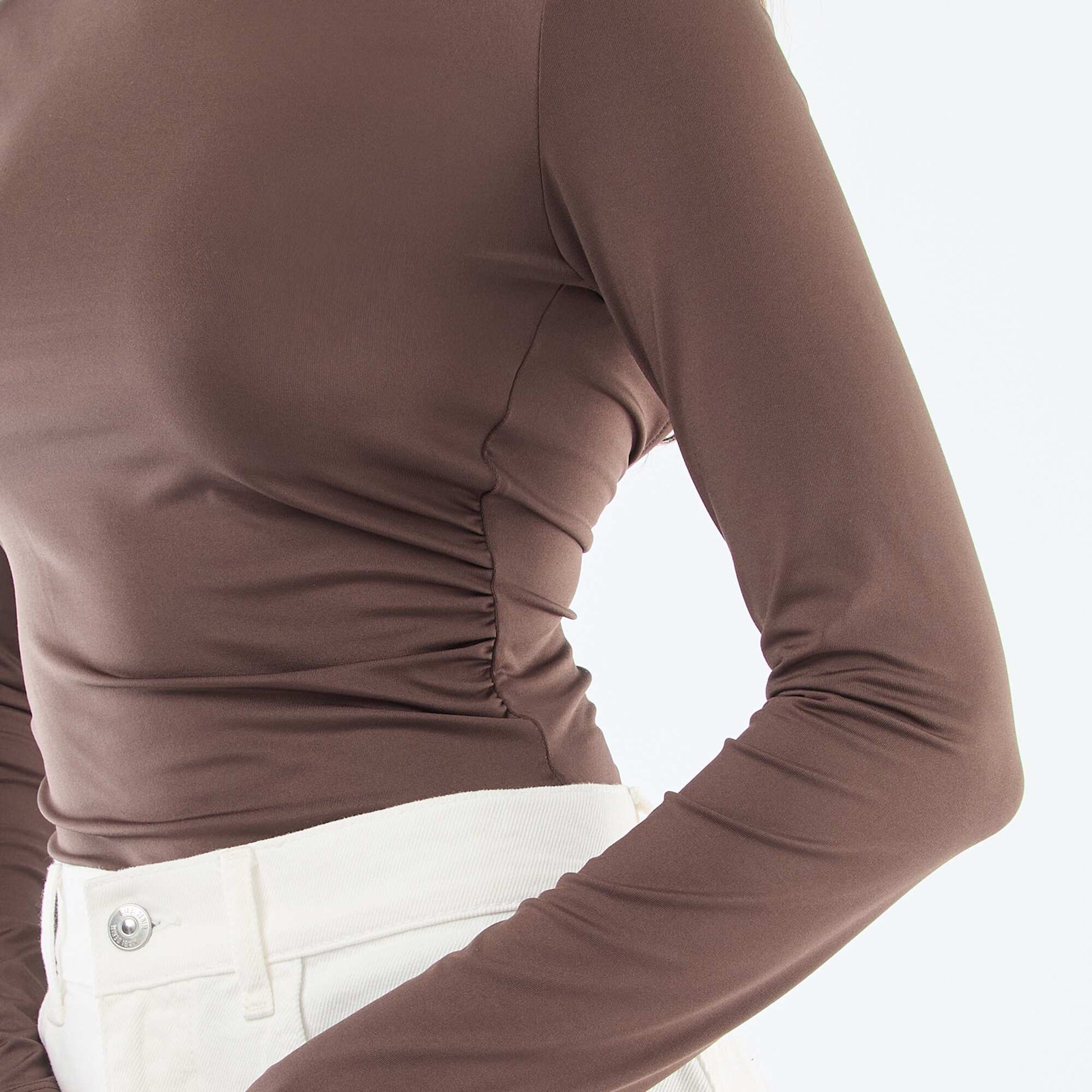 T-shirt dos nu MARRON