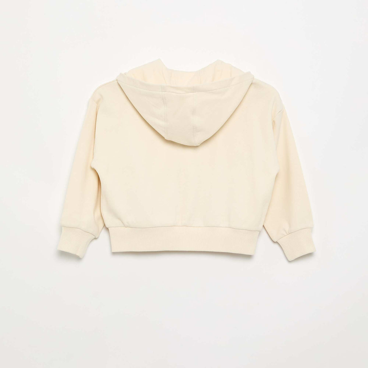 Sweat zippé à capuche BLANC