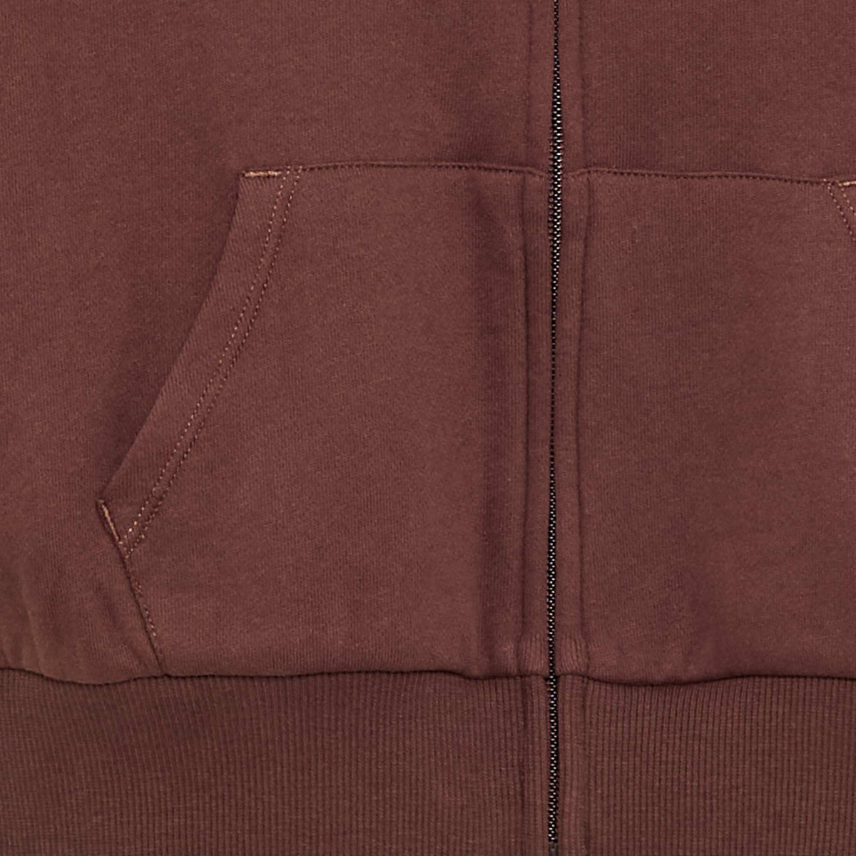 Sweat zippé à capuche MARRON