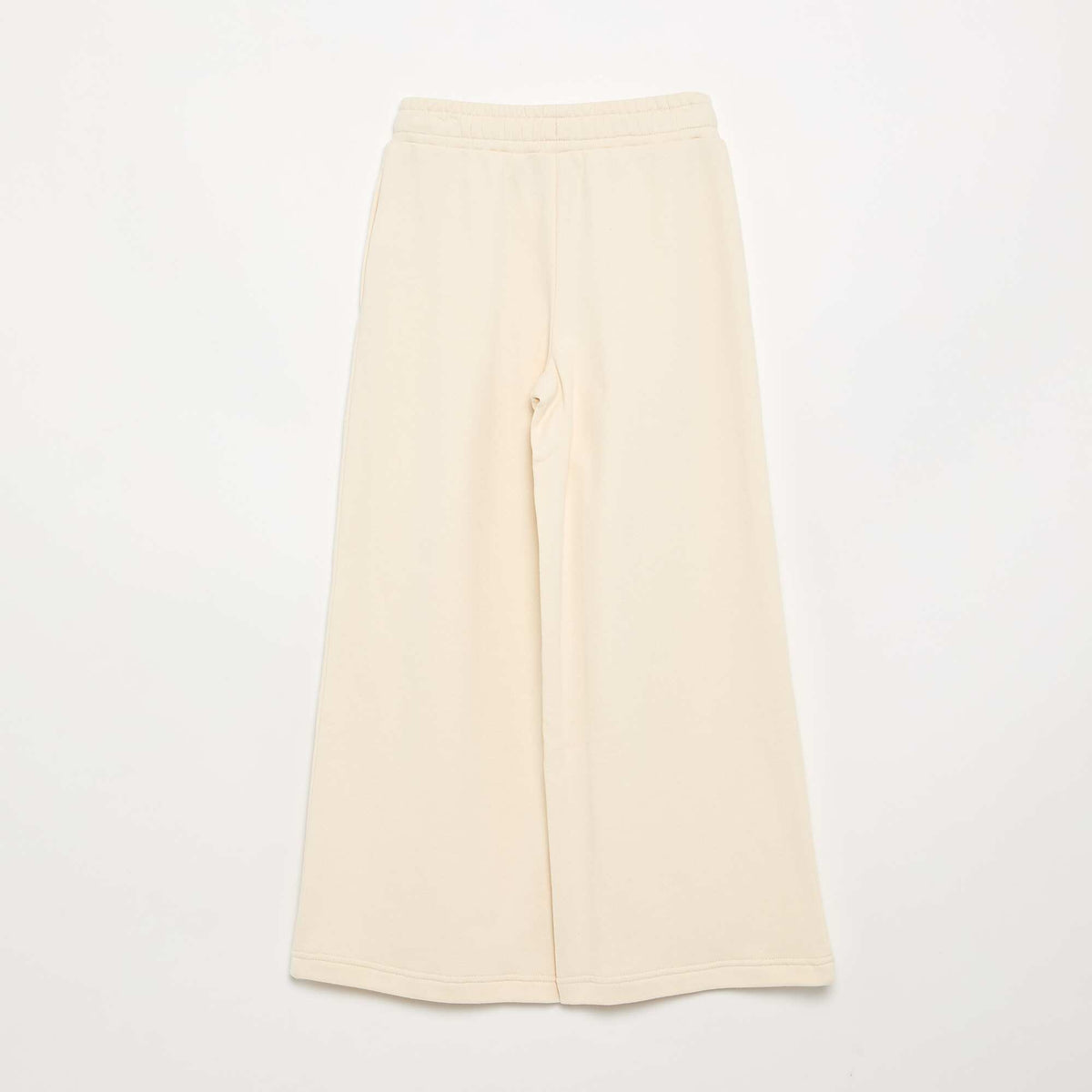 Pantalon wide leg uni ECRU
