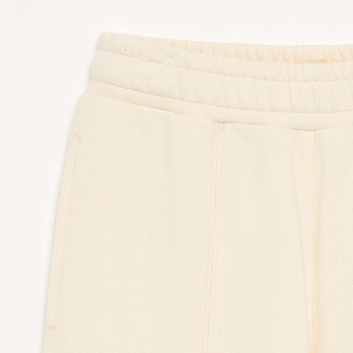 Pantalon wide leg uni ECRU
