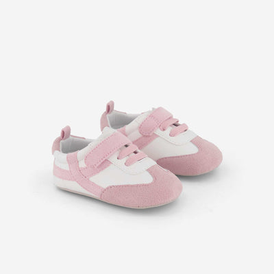 Baskets basses ouverture à scratchs et lacets ROSE