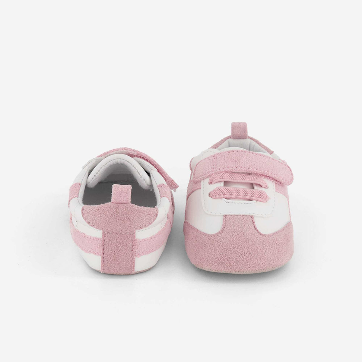 Baskets basses ouverture à scratchs et lacets ROSE