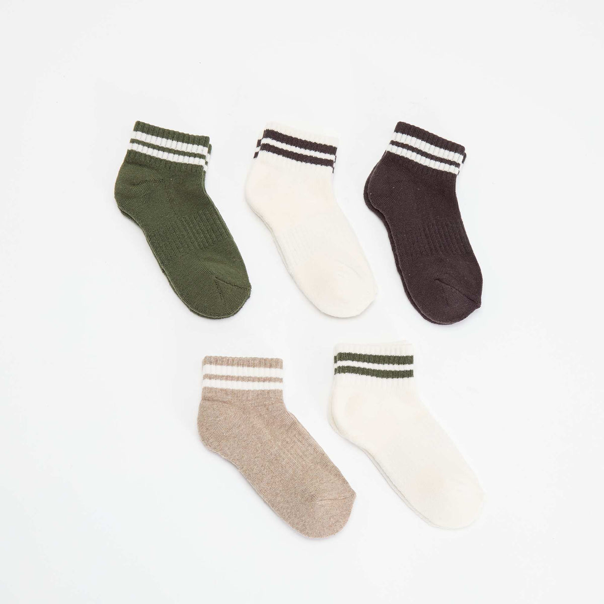 Lot de 5 chaussettes de sport BEIGE