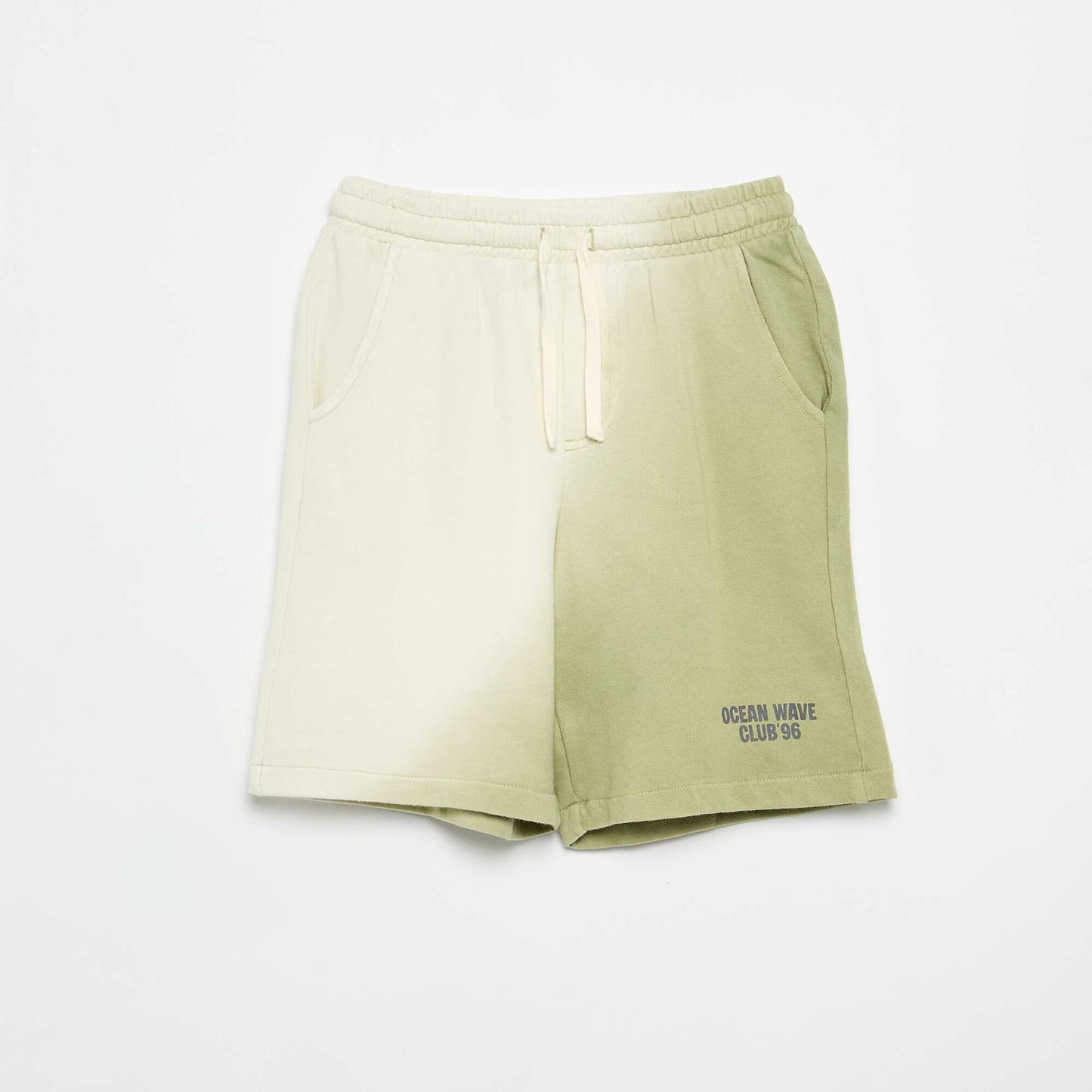 Bermuda en french terry tie and dye VERT