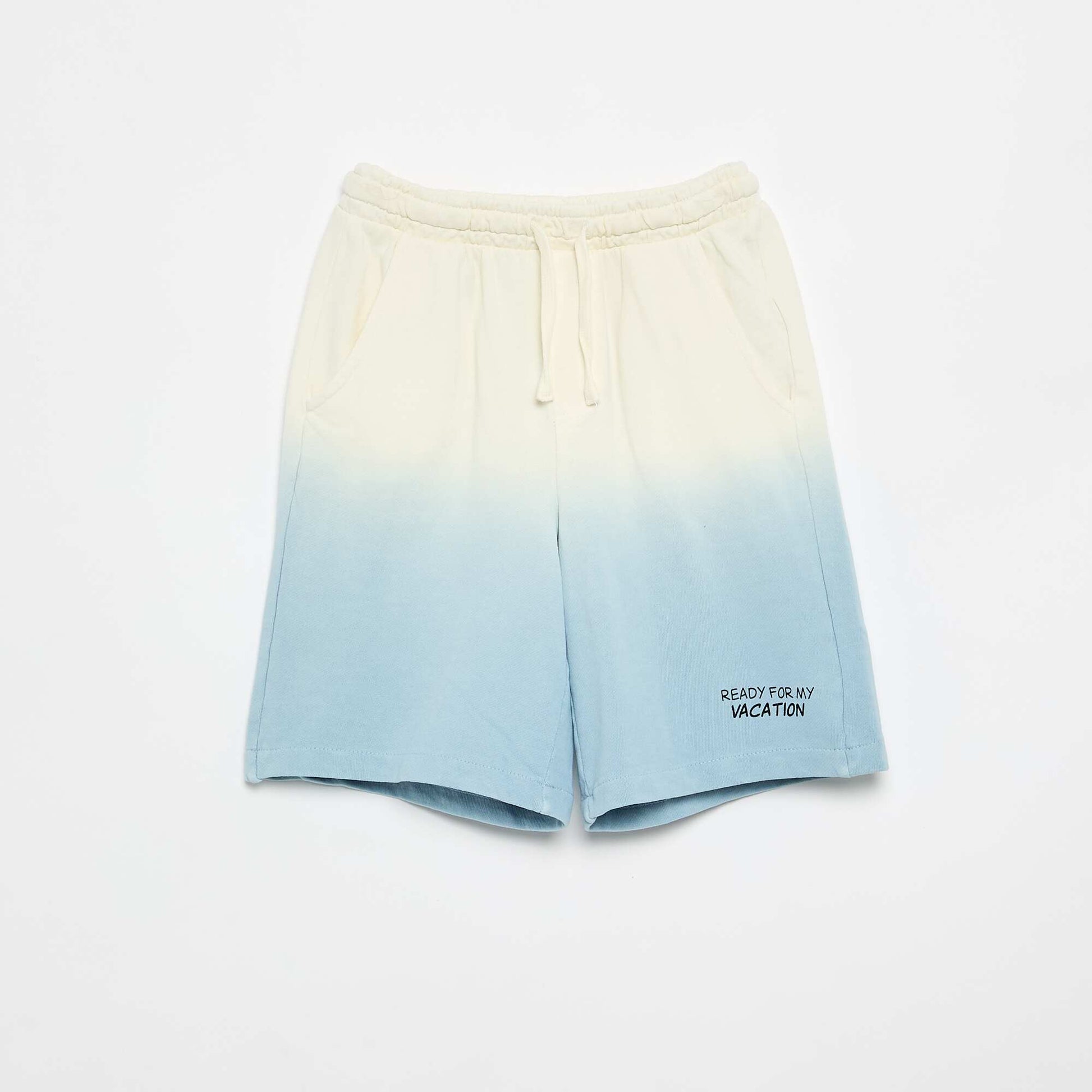 Bermuda en french terry tie and dye BLEU