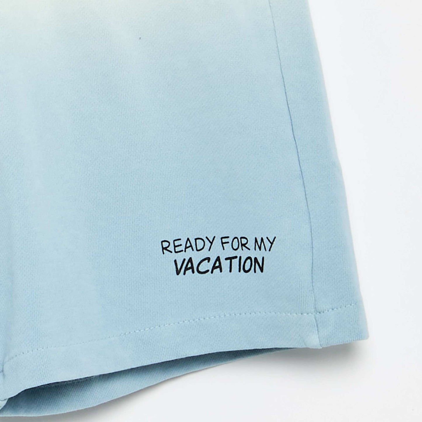 Bermuda en french terry tie and dye BLEU