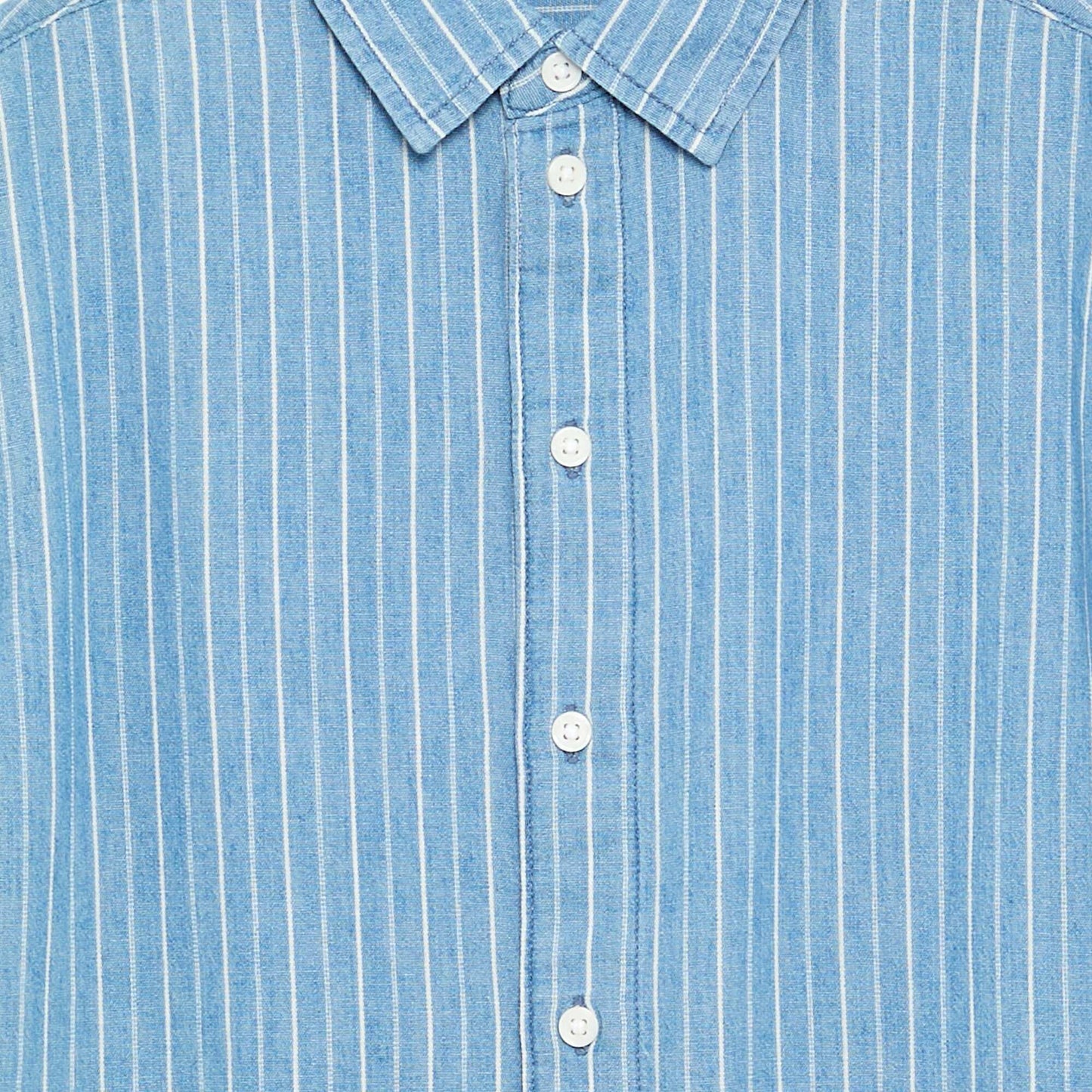 Chemise en denim à manches courtes BLEU