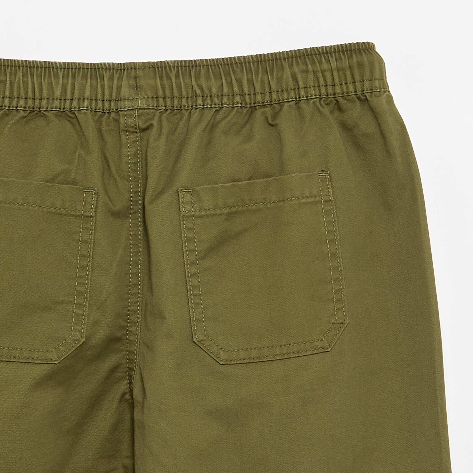 Pantalon barrel fit avec cordons de serrage KAKI
