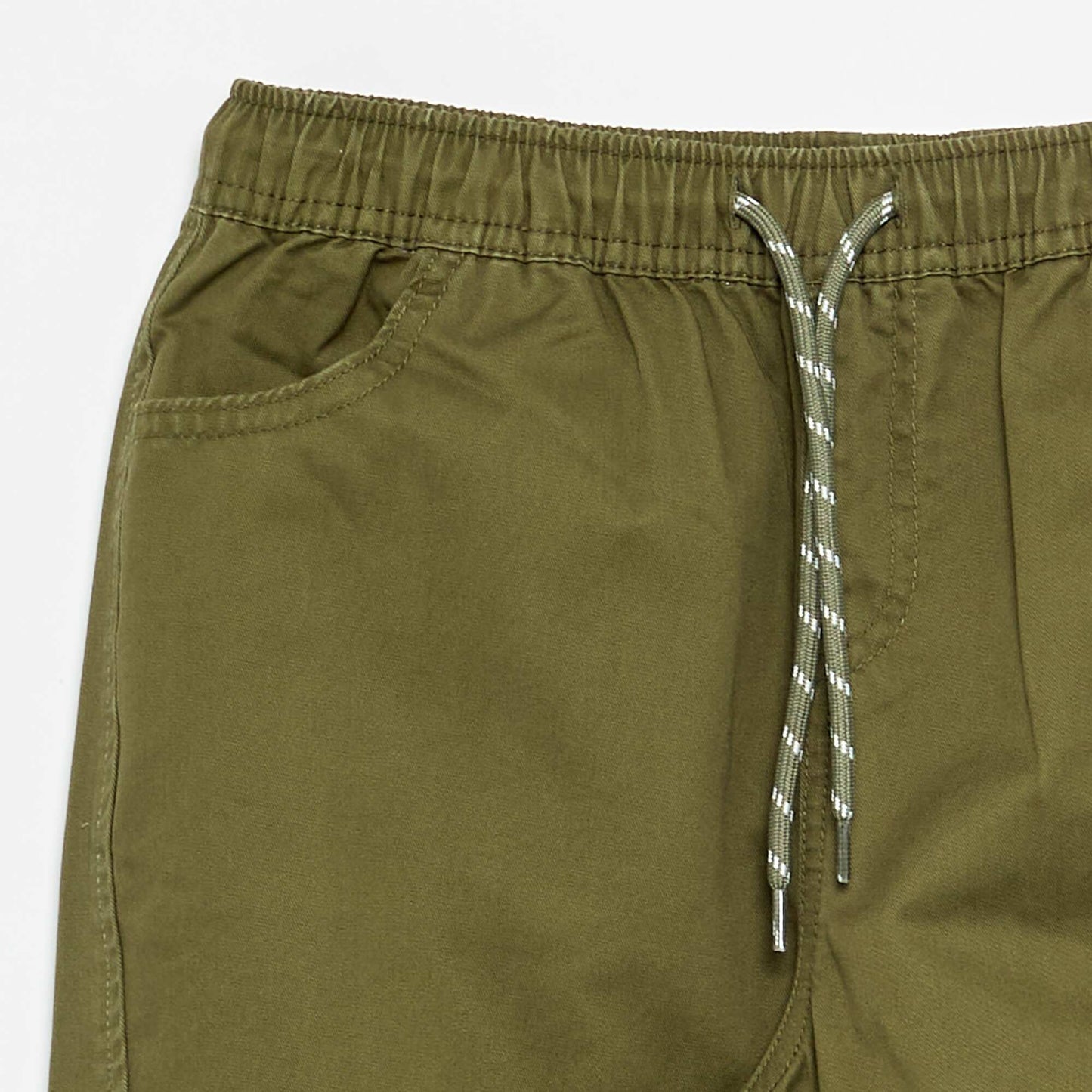 Pantalon barrel fit avec cordons de serrage KAKI
