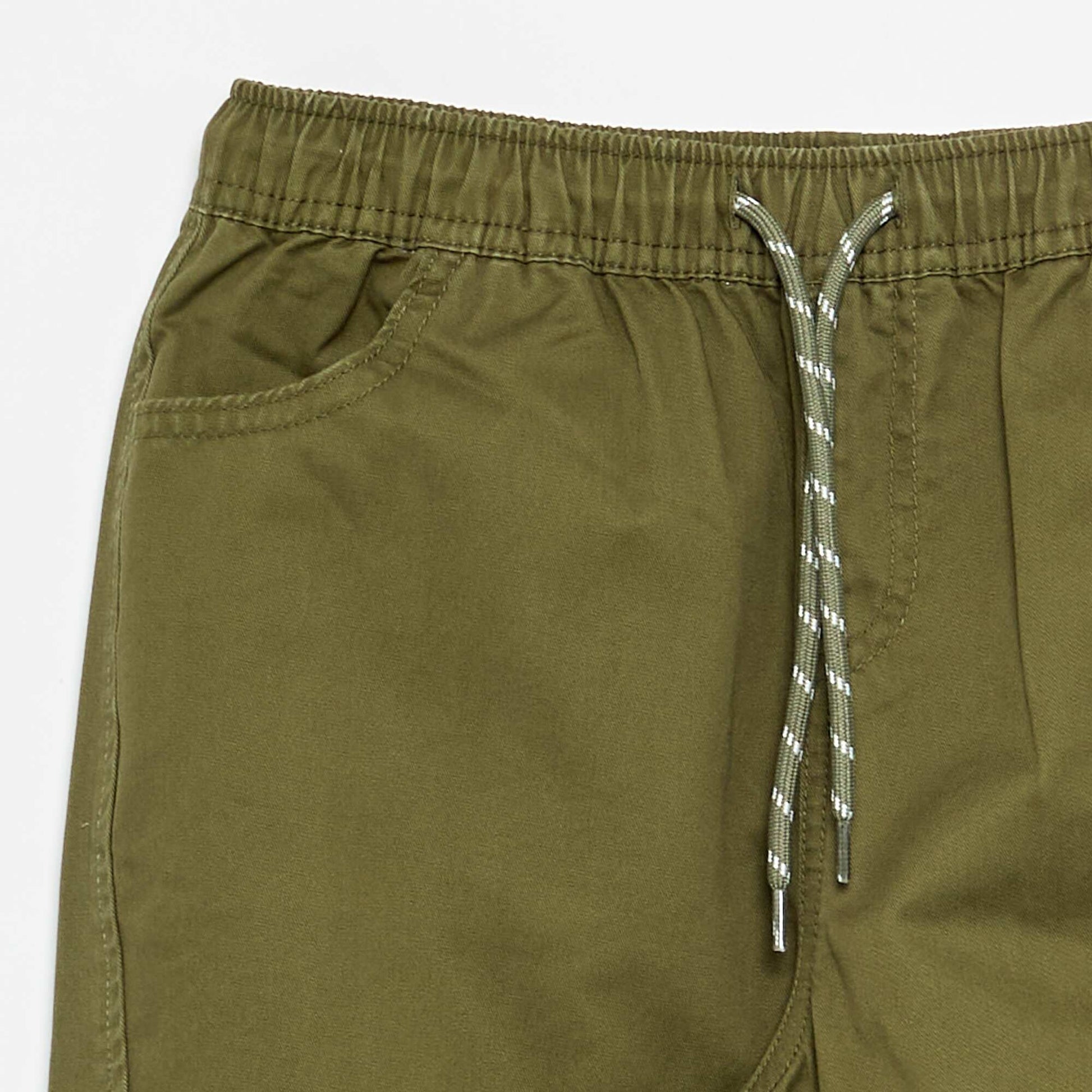 Pantalon barrel fit avec cordons de serrage KAKI