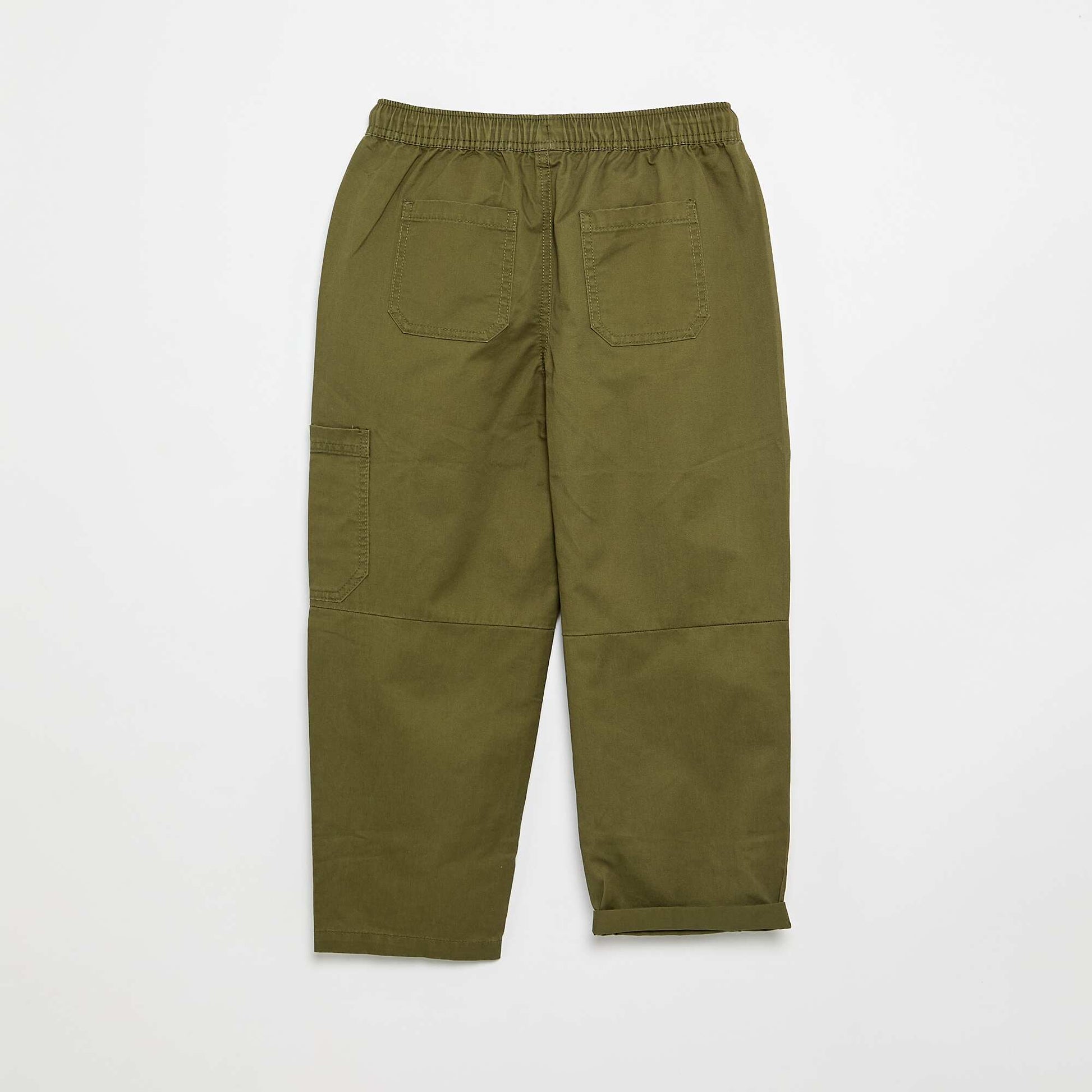Pantalon barrel fit avec cordons de serrage KAKI