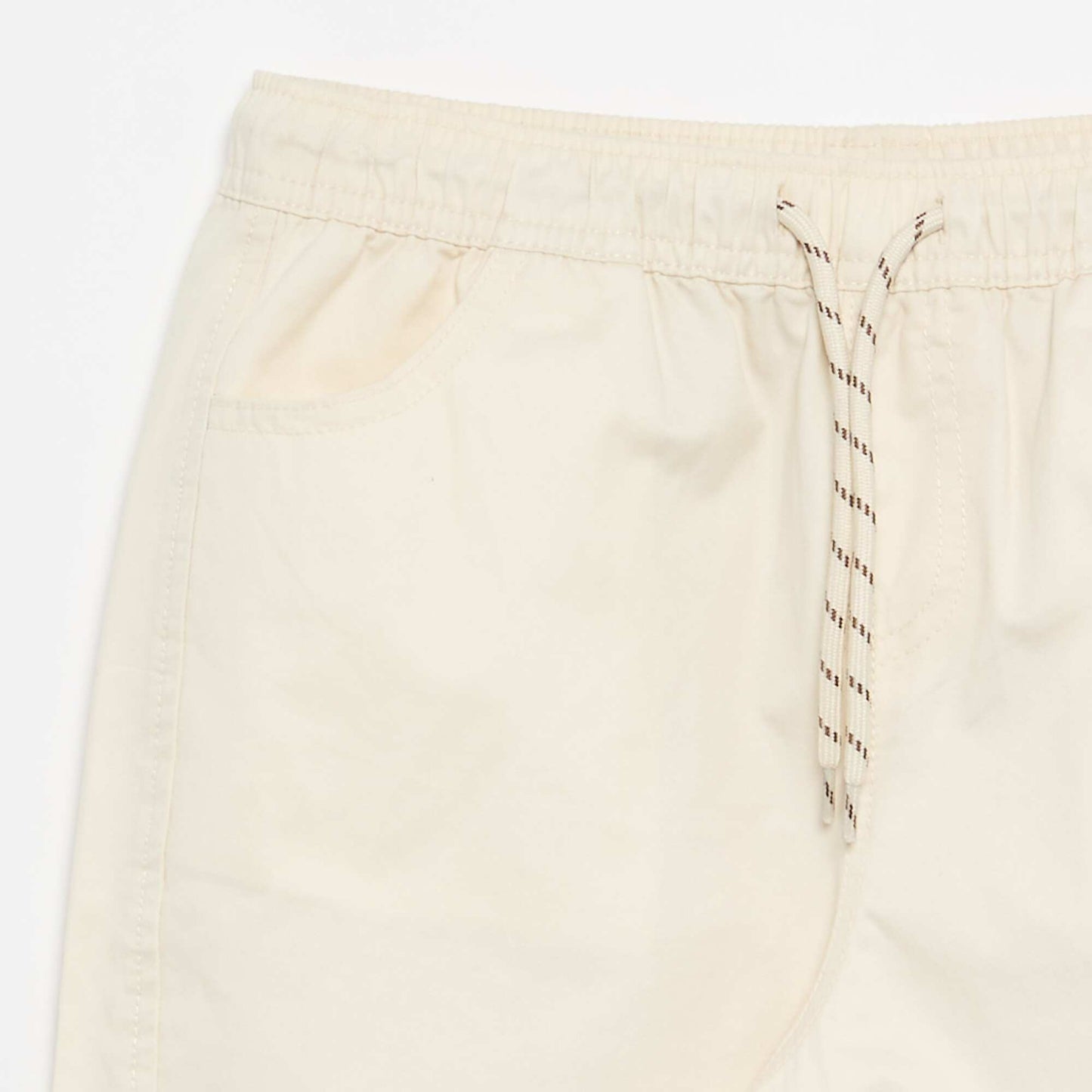 Pantalon barrel fit avec cordons de serrage BLANC