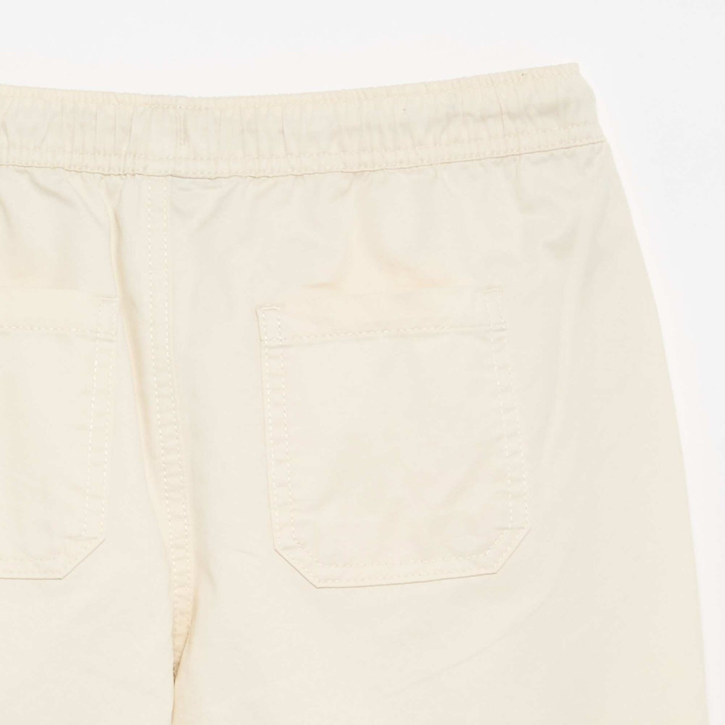 Pantalon barrel fit avec cordons de serrage BLANC