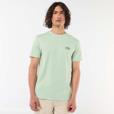 T-shirt uni à manches courtes avec broderie VERT