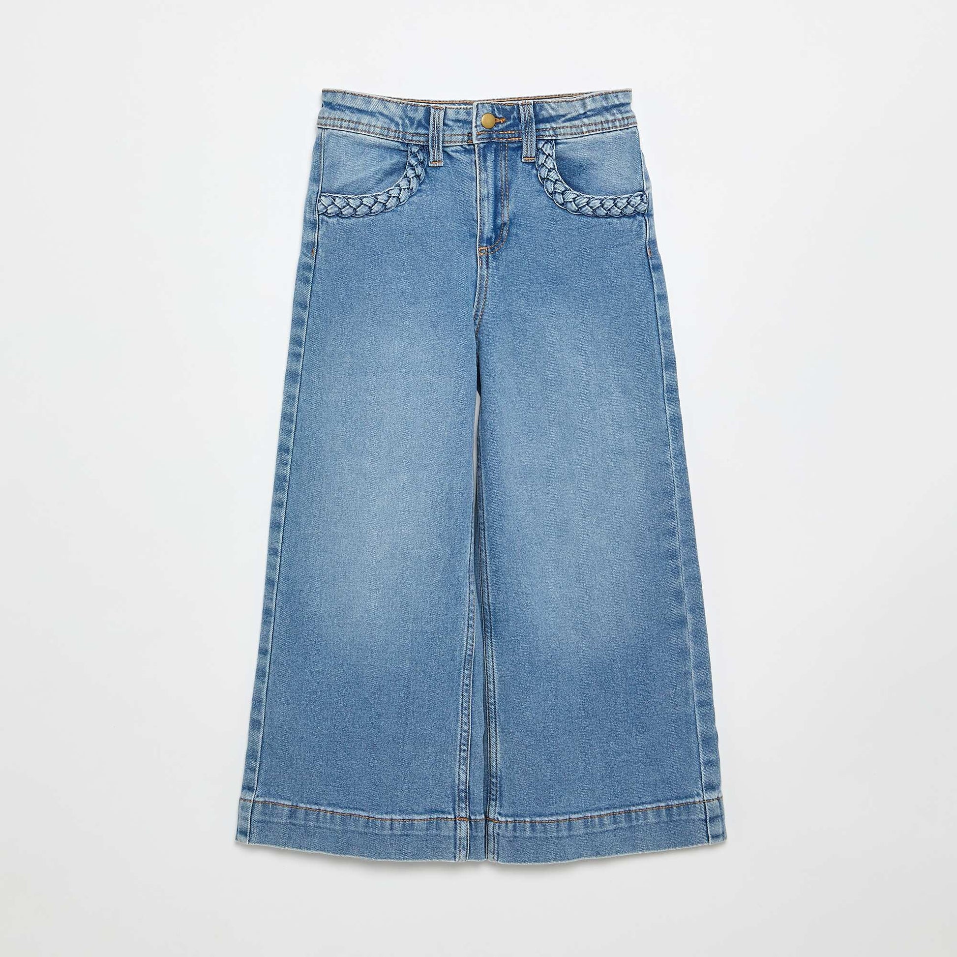 Pantalon wide leg fit / coupe large BLEU