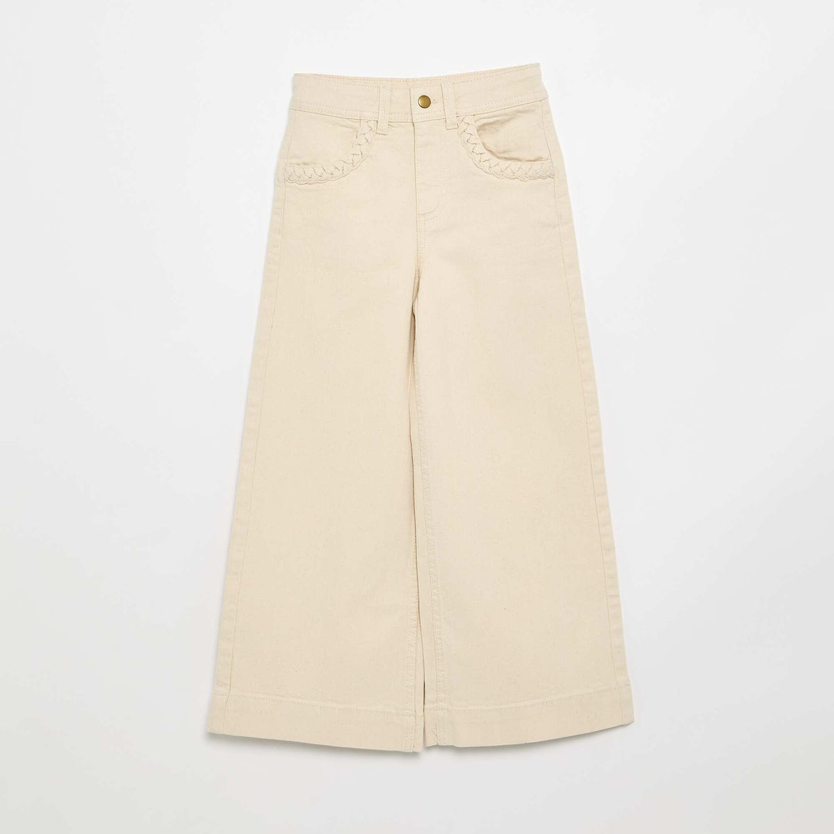 Pantalon wide leg fit / coupe large BLANC