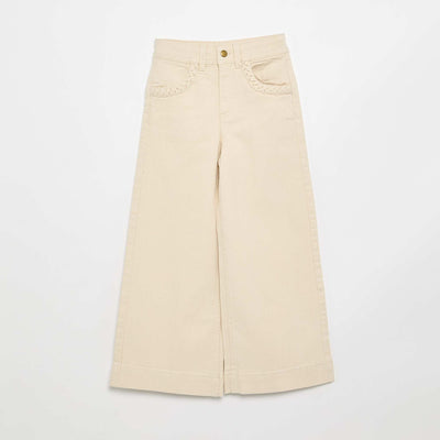 Pantalon wide leg fit / coupe large BLANC