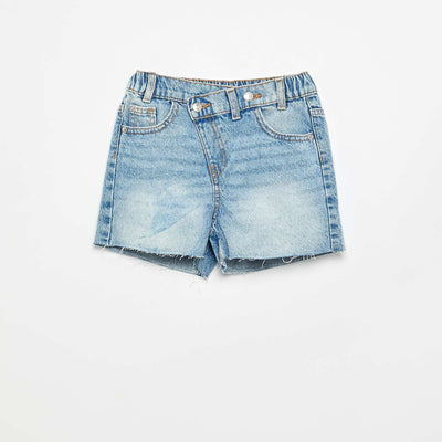 Short denim à enfiler BLEU