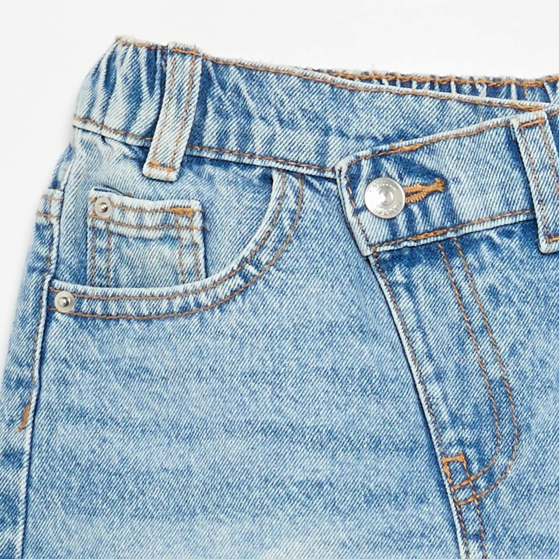 Short denim à enfiler BLEU