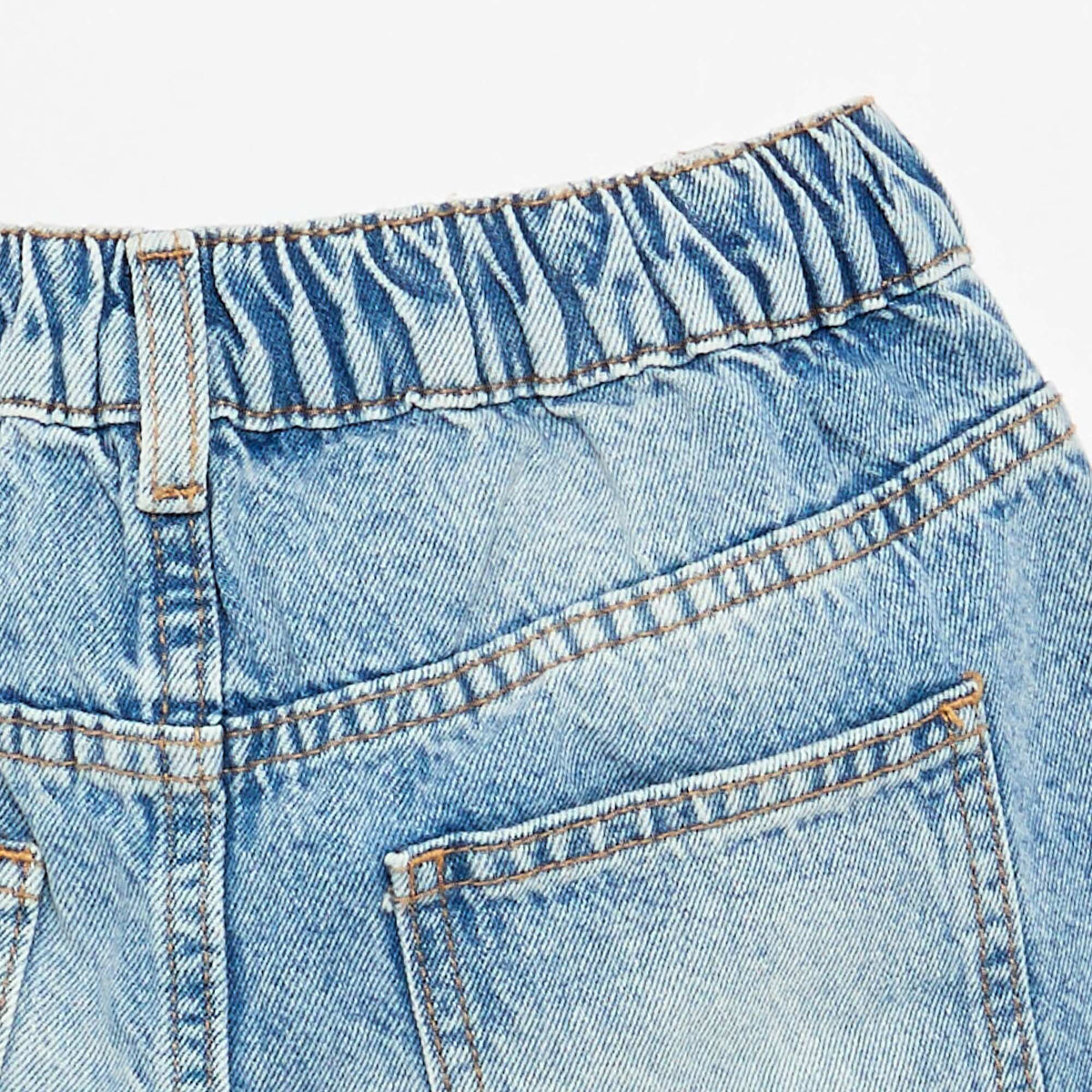 Short denim à enfiler BLEU