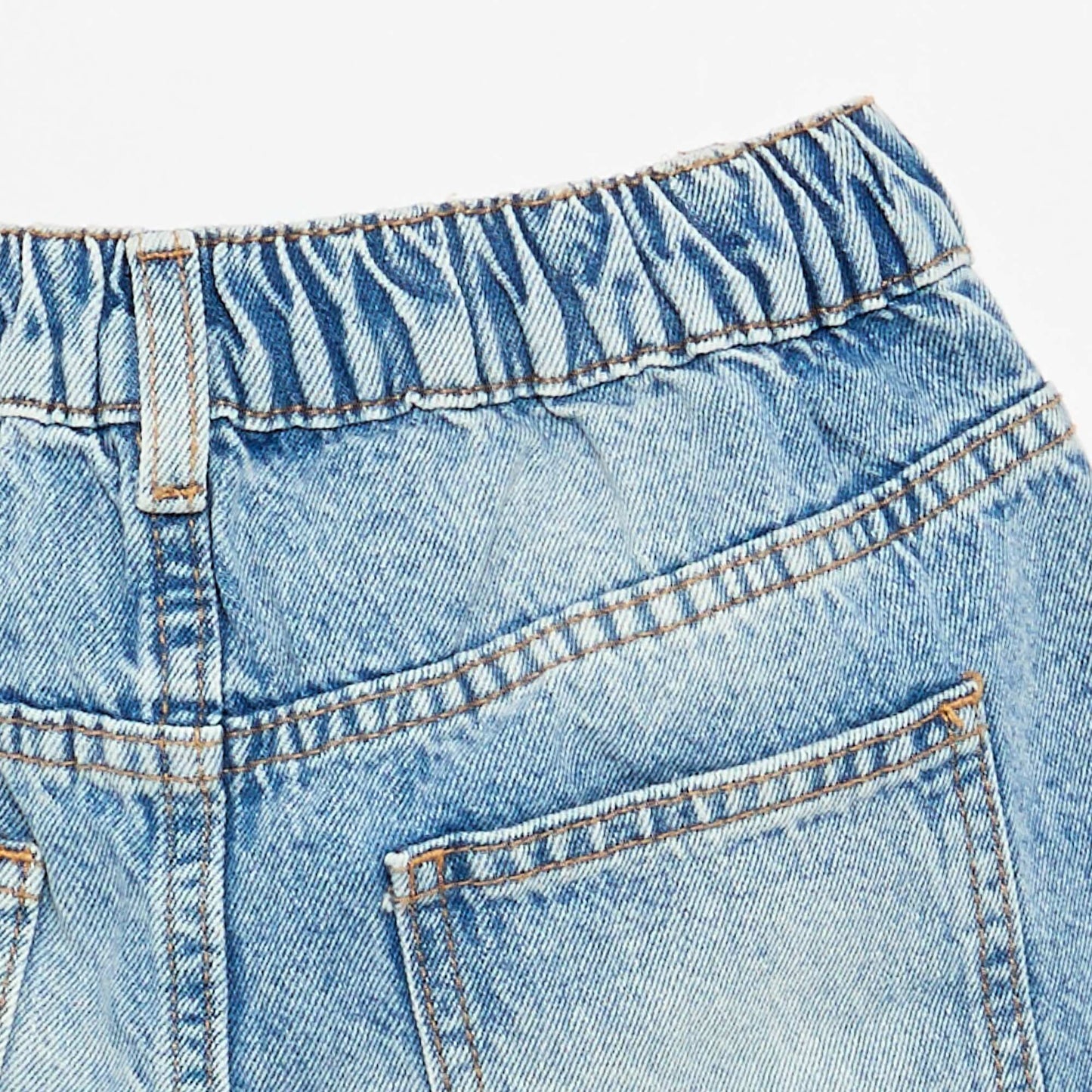 Short denim à enfiler BLEU