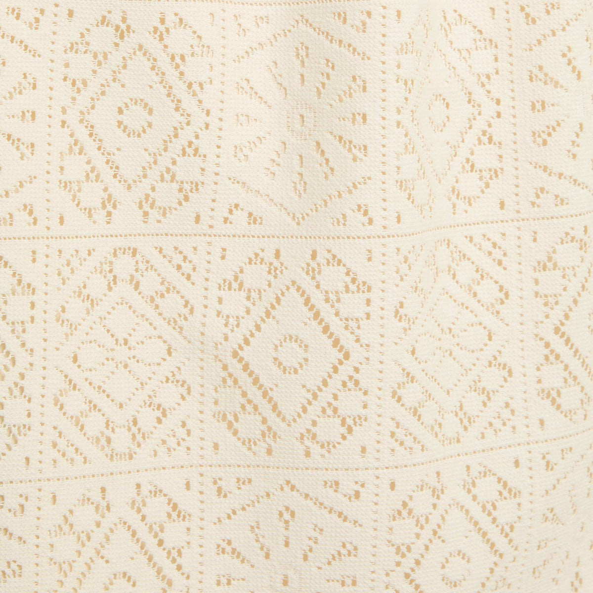 Robe en maille crochet avec bretelles non réglable BEIGE