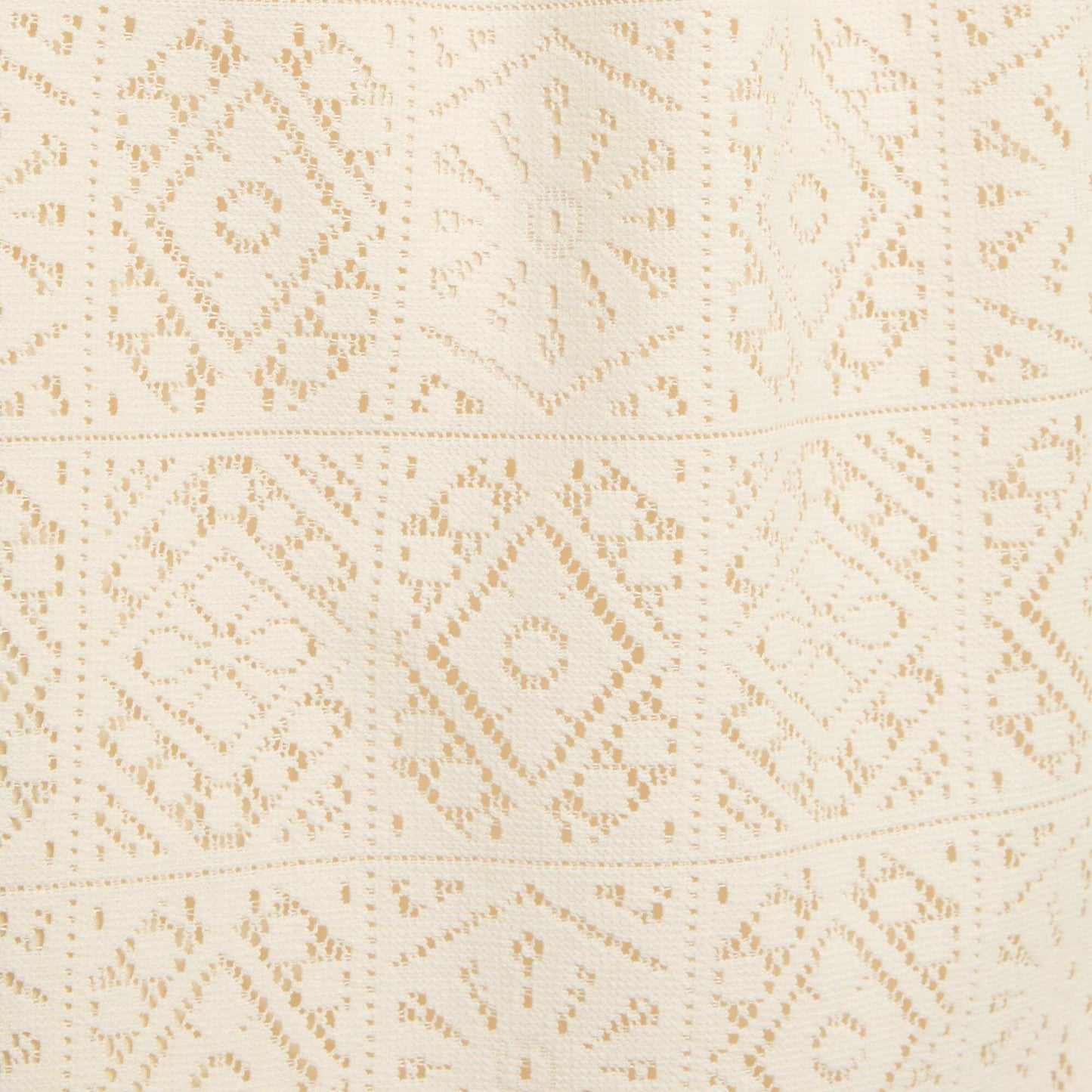 Robe en maille crochet avec bretelles non réglable BEIGE