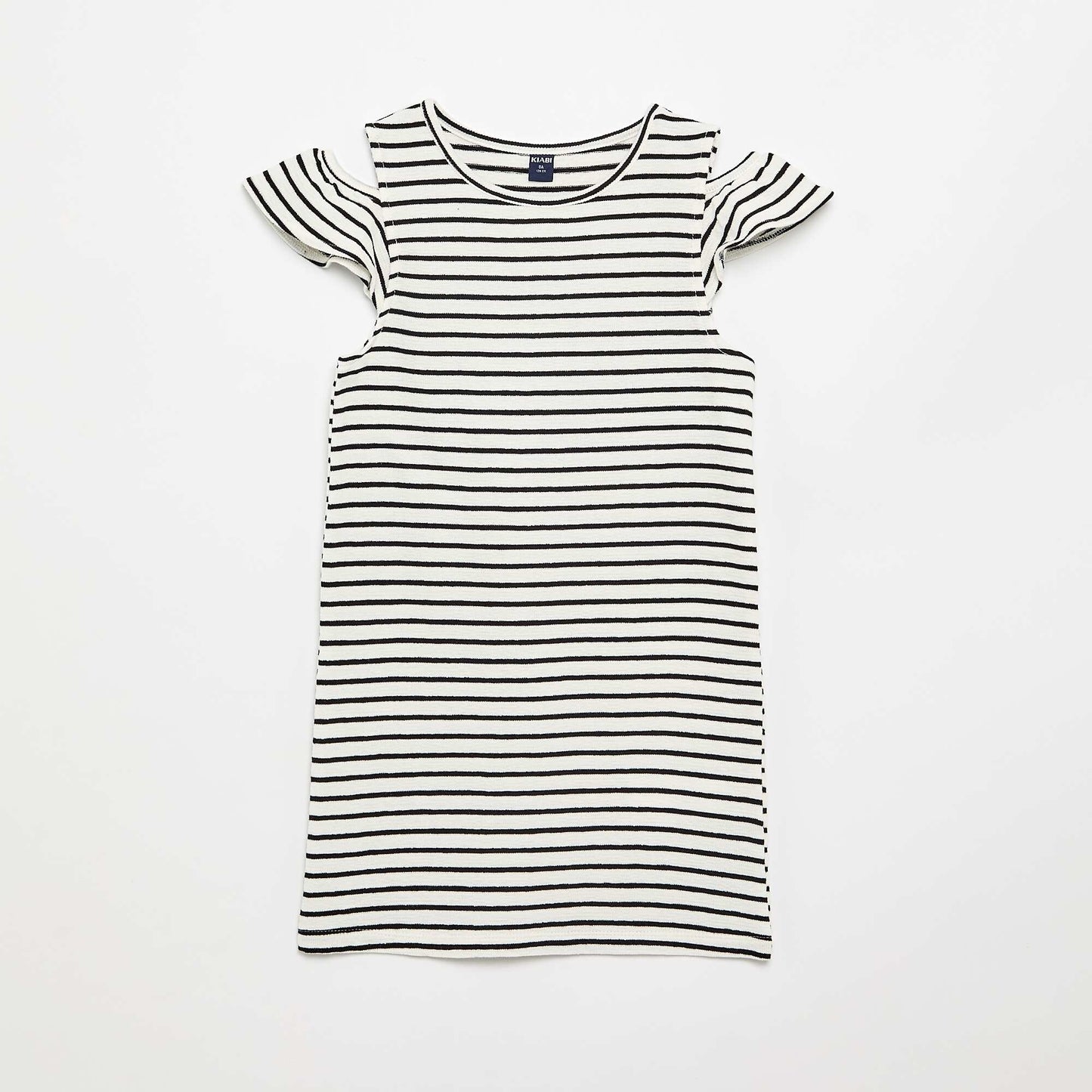Robe coupe mi-cuisse avec ouvertures aux épaules BLANC
