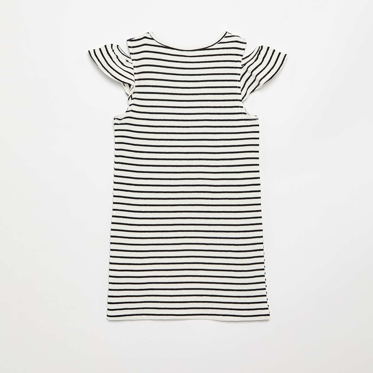 Robe coupe mi-cuisse avec ouvertures aux épaules BLANC