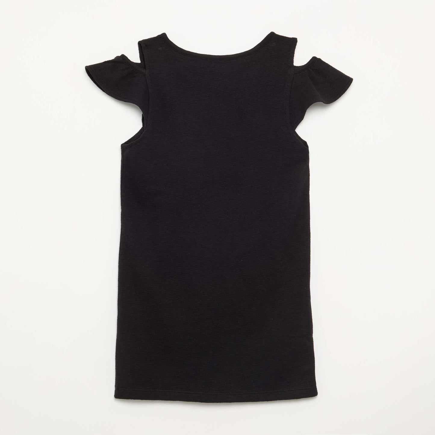 Robe coupe mi-cuisse avec ouvertures aux épaules NOIR