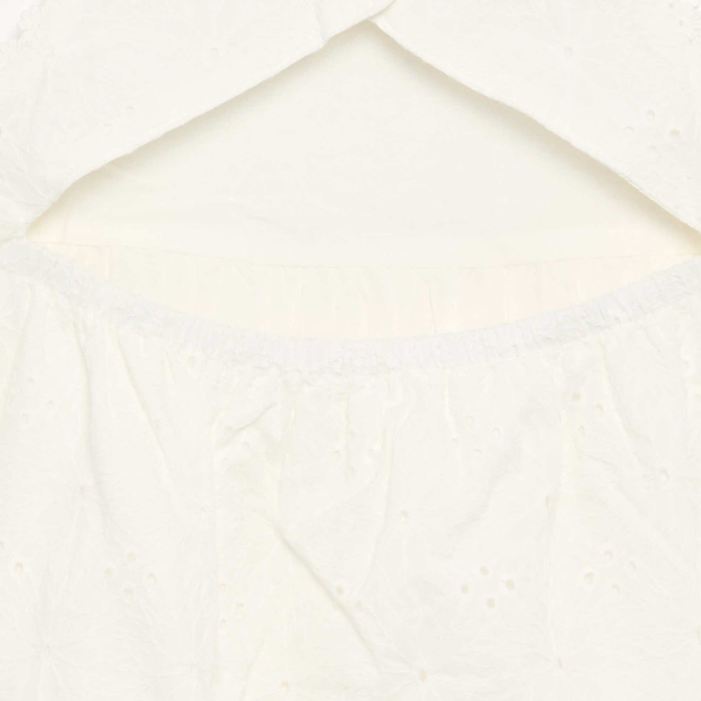 Robe à bretelles et broderies anglaises BLANC