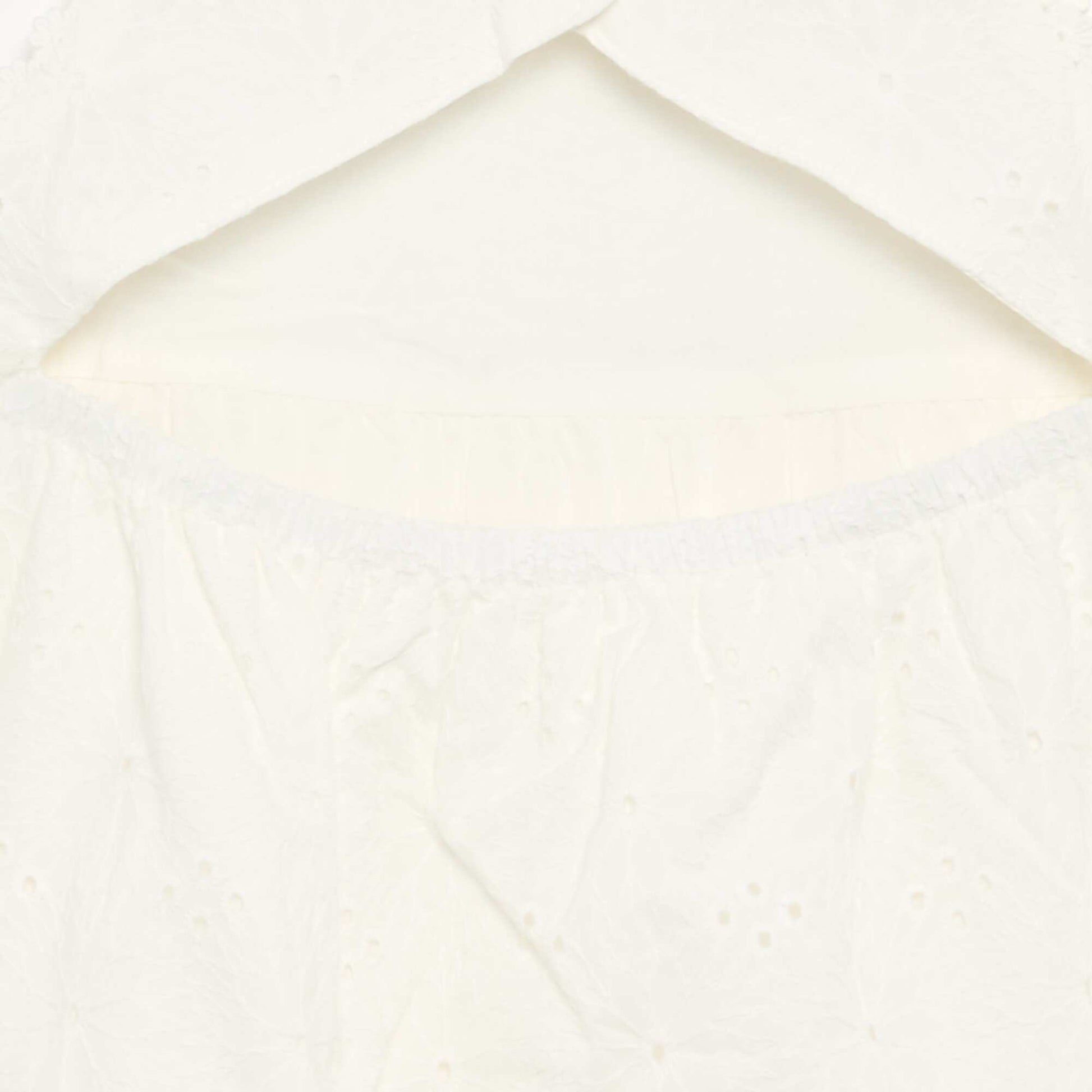 Robe à bretelles et broderies anglaises BLANC