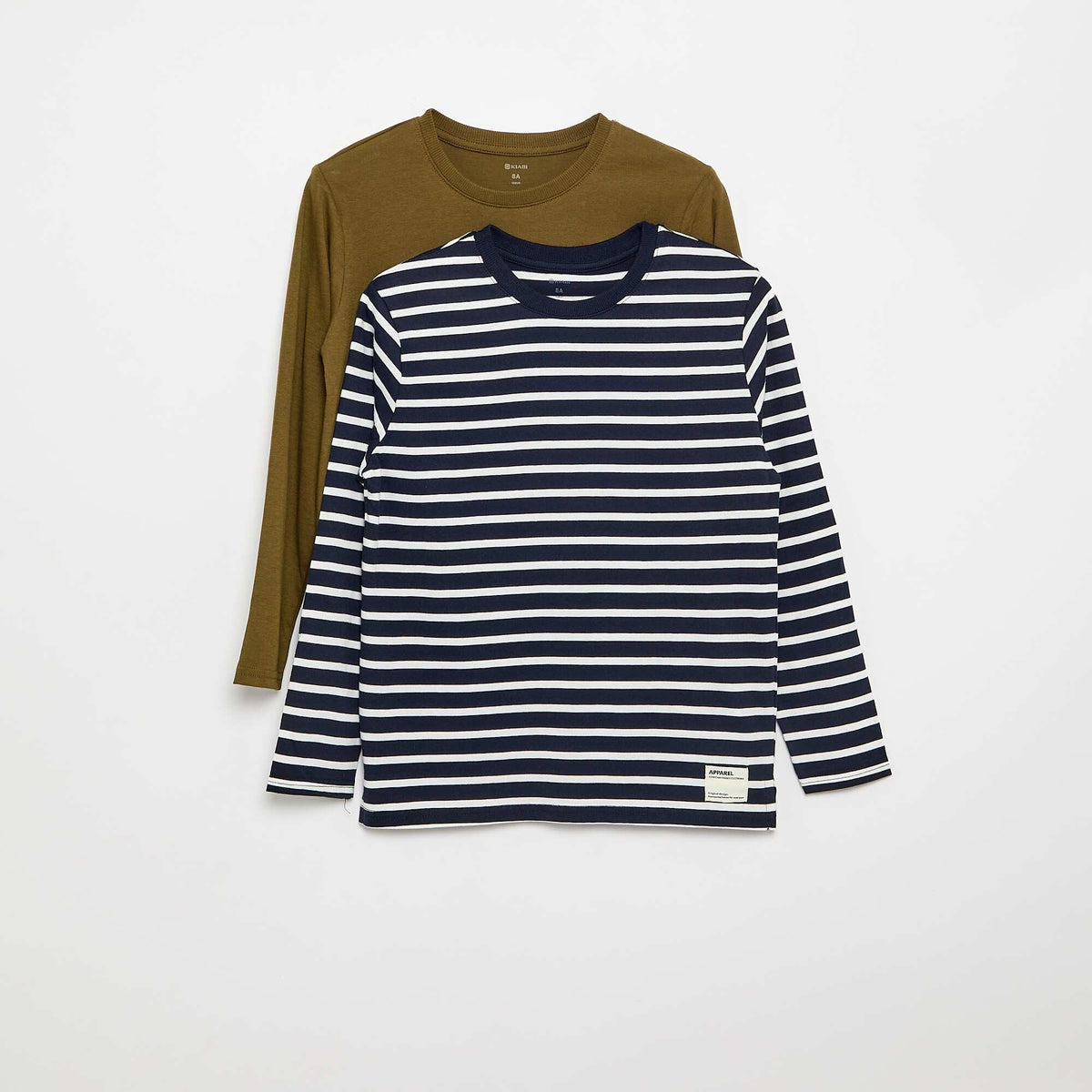 Lot de 2 T-shirts à manches longues BLEU