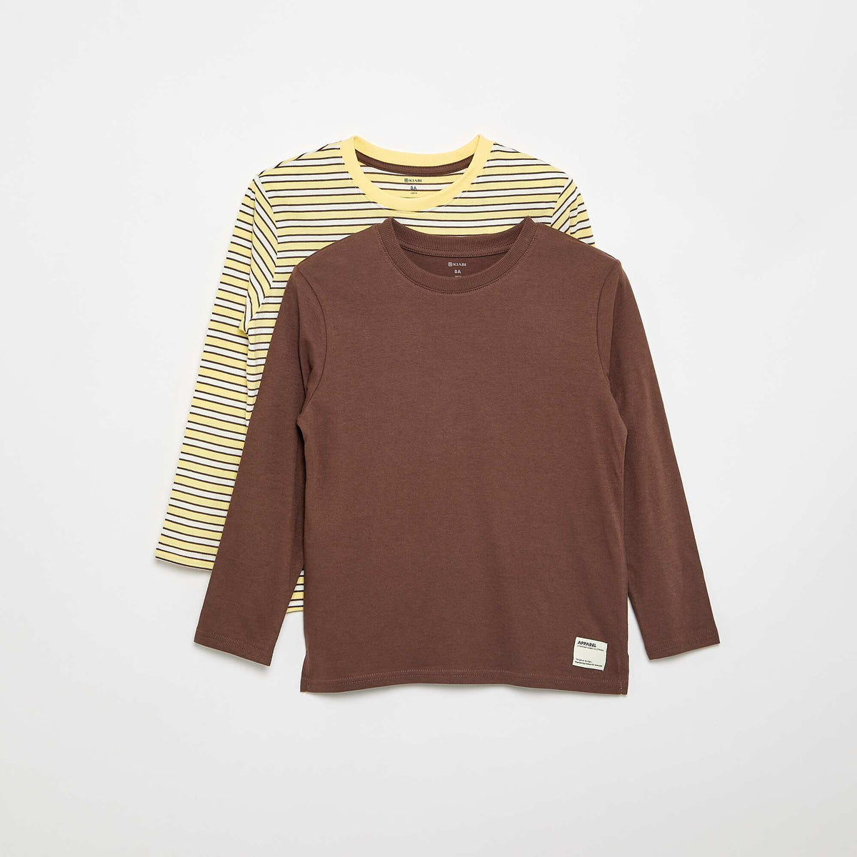Lot de 2 T-shirts à manches longues JAUNE