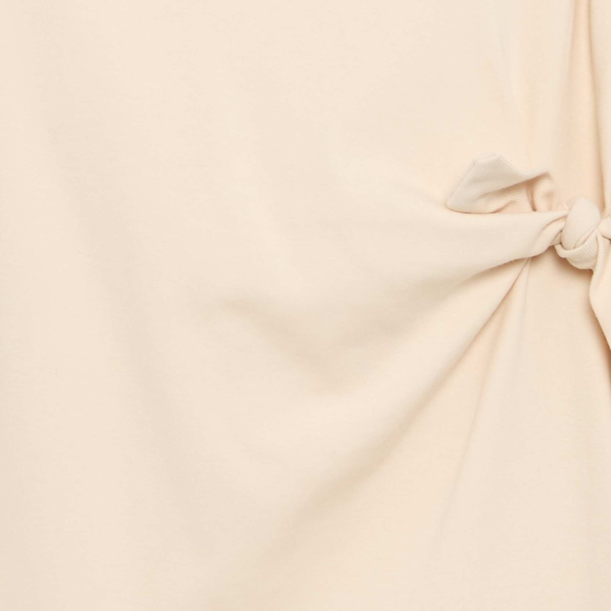 Robe T-shirt avec nœud sur le côté BEIGE