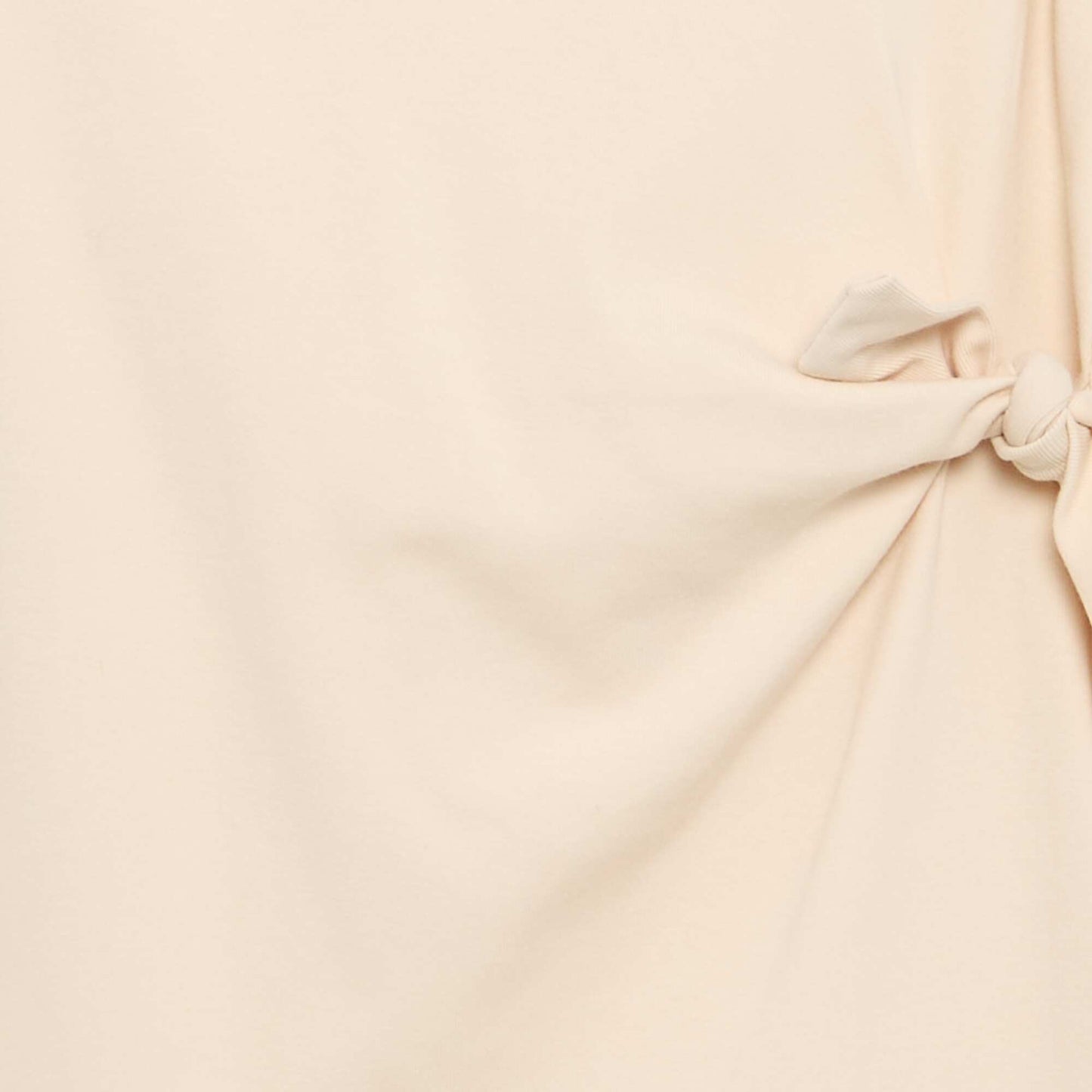 Robe T-shirt avec nœud sur le côté BEIGE