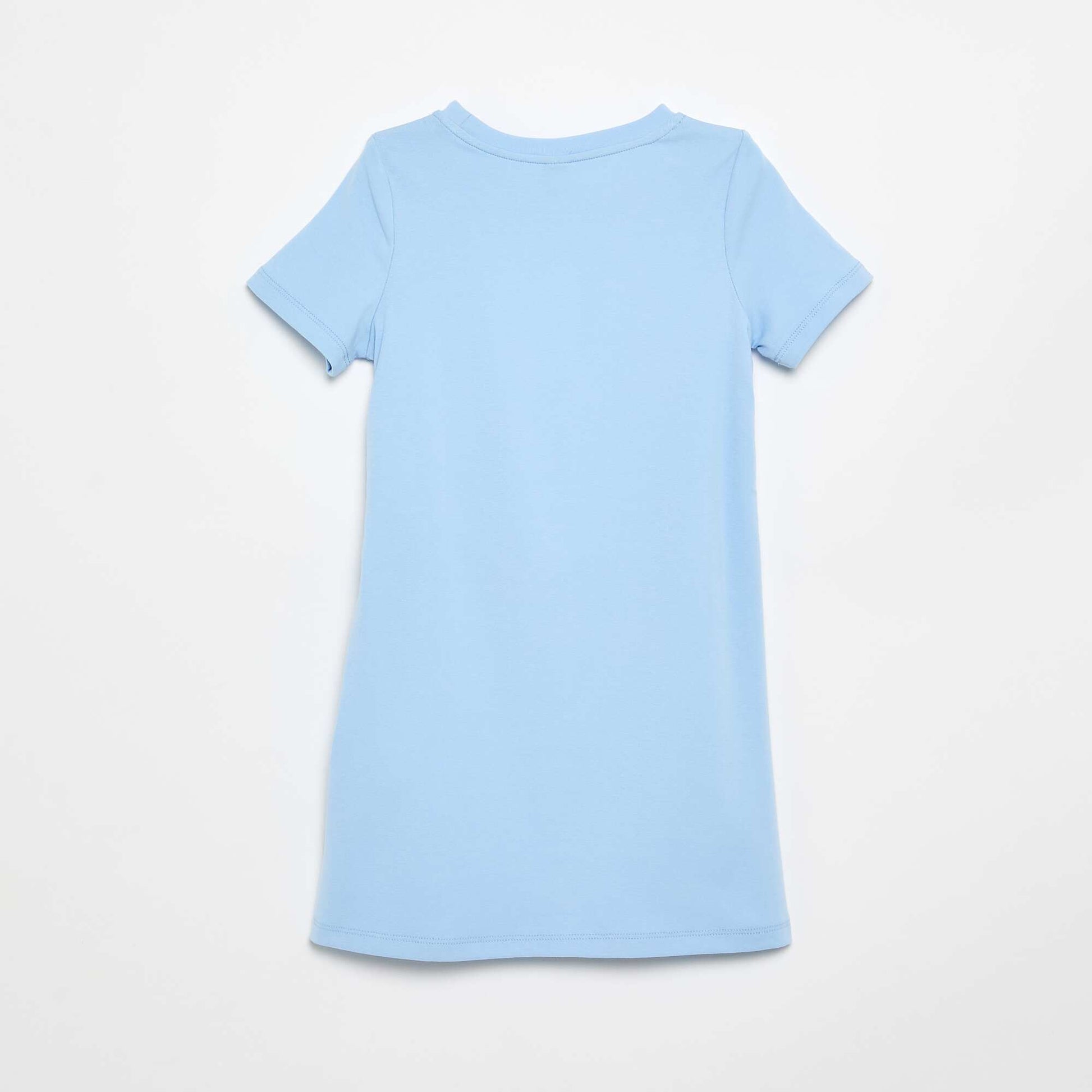 Robe T-shirt avec nœud sur le côté BLEU